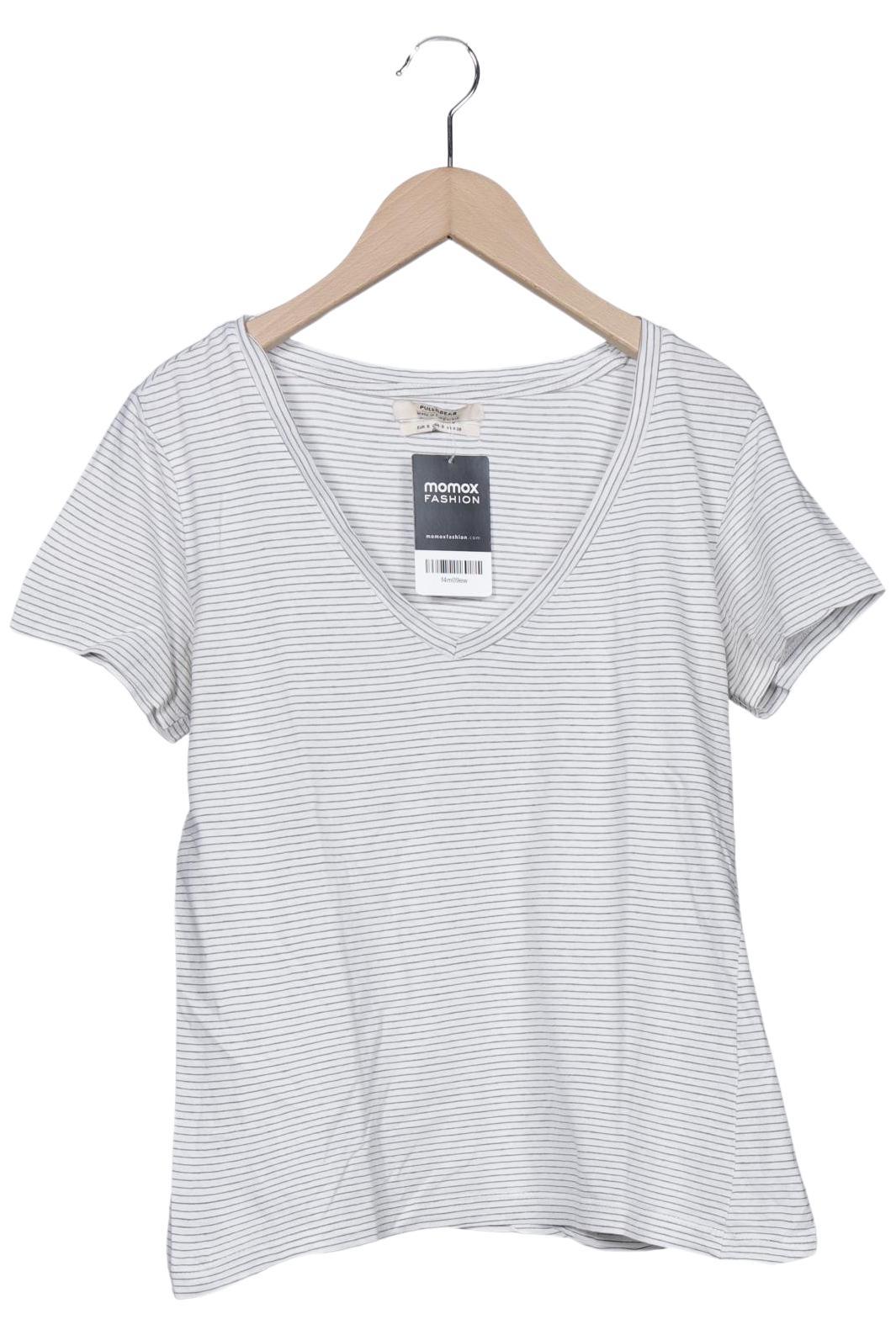 

Pull & Bear Damen T-Shirt, weiß, Gr. 36