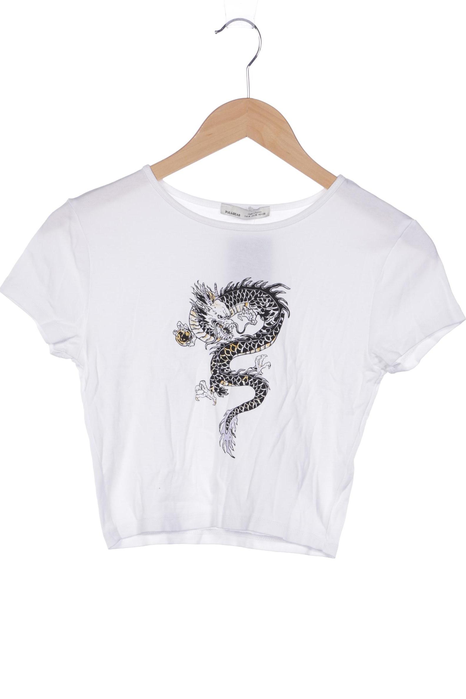 

Pull & Bear Damen T-Shirt, weiß, Gr. 38