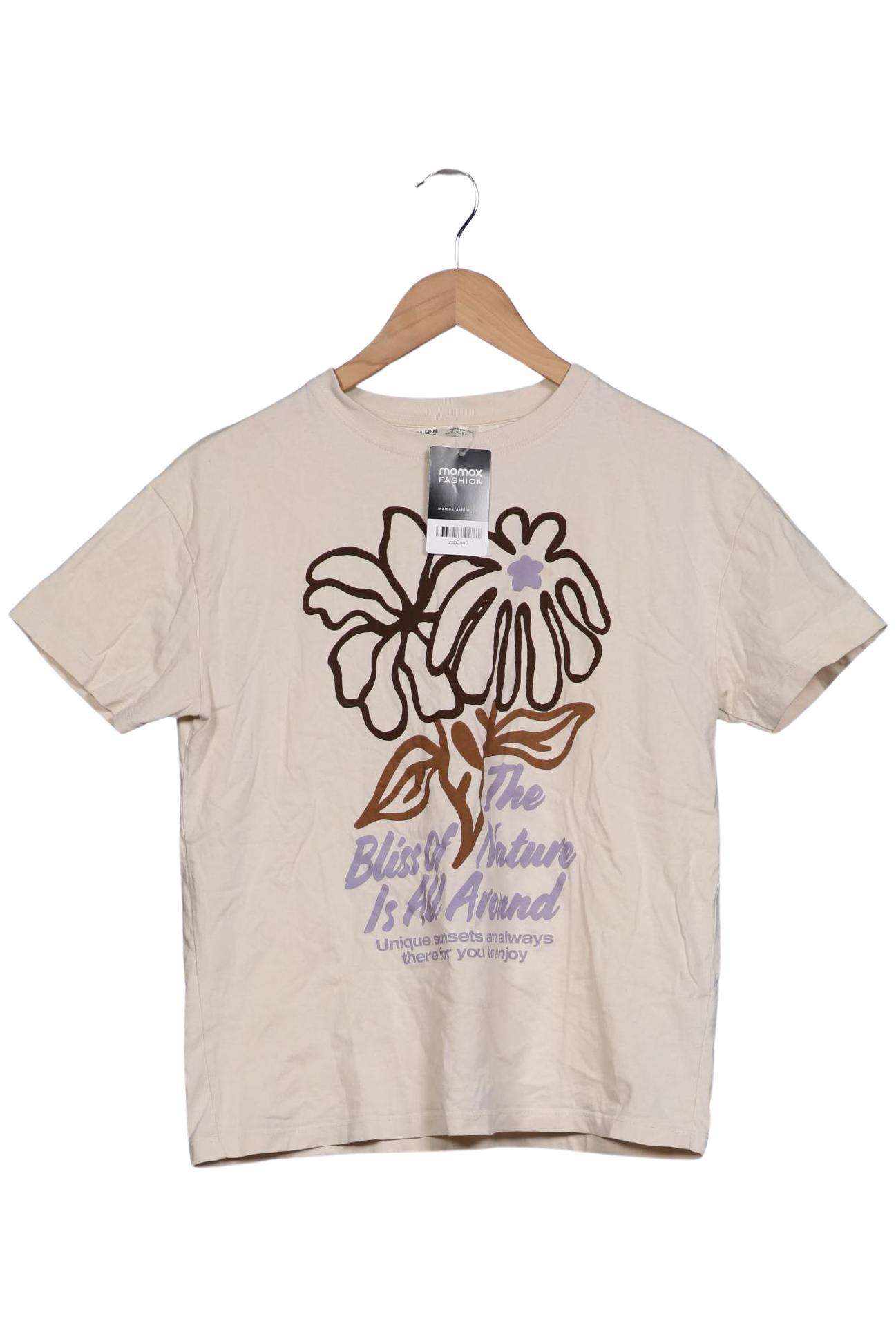 

Pull & Bear Damen T-Shirt, cremeweiß, Gr. 36