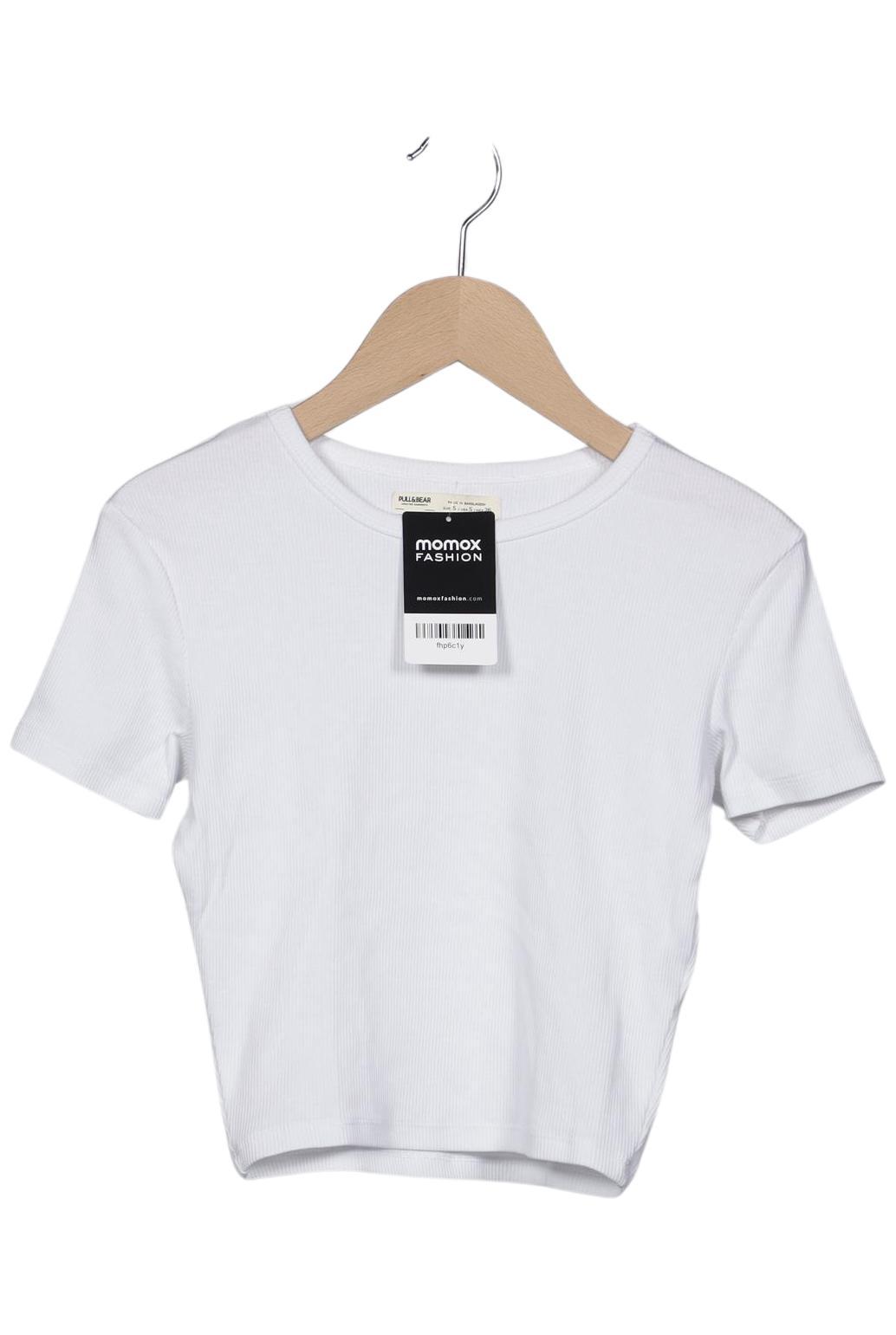 

Pull & Bear Damen T-Shirt, weiß, Gr. 36