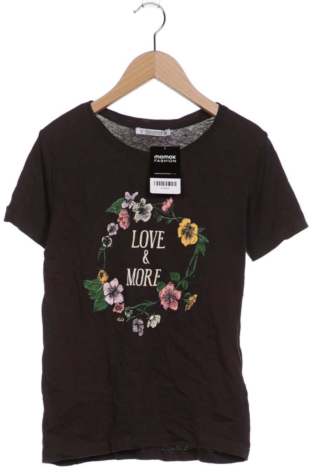 

Pull & Bear Damen T-Shirt, grau, Gr. 36