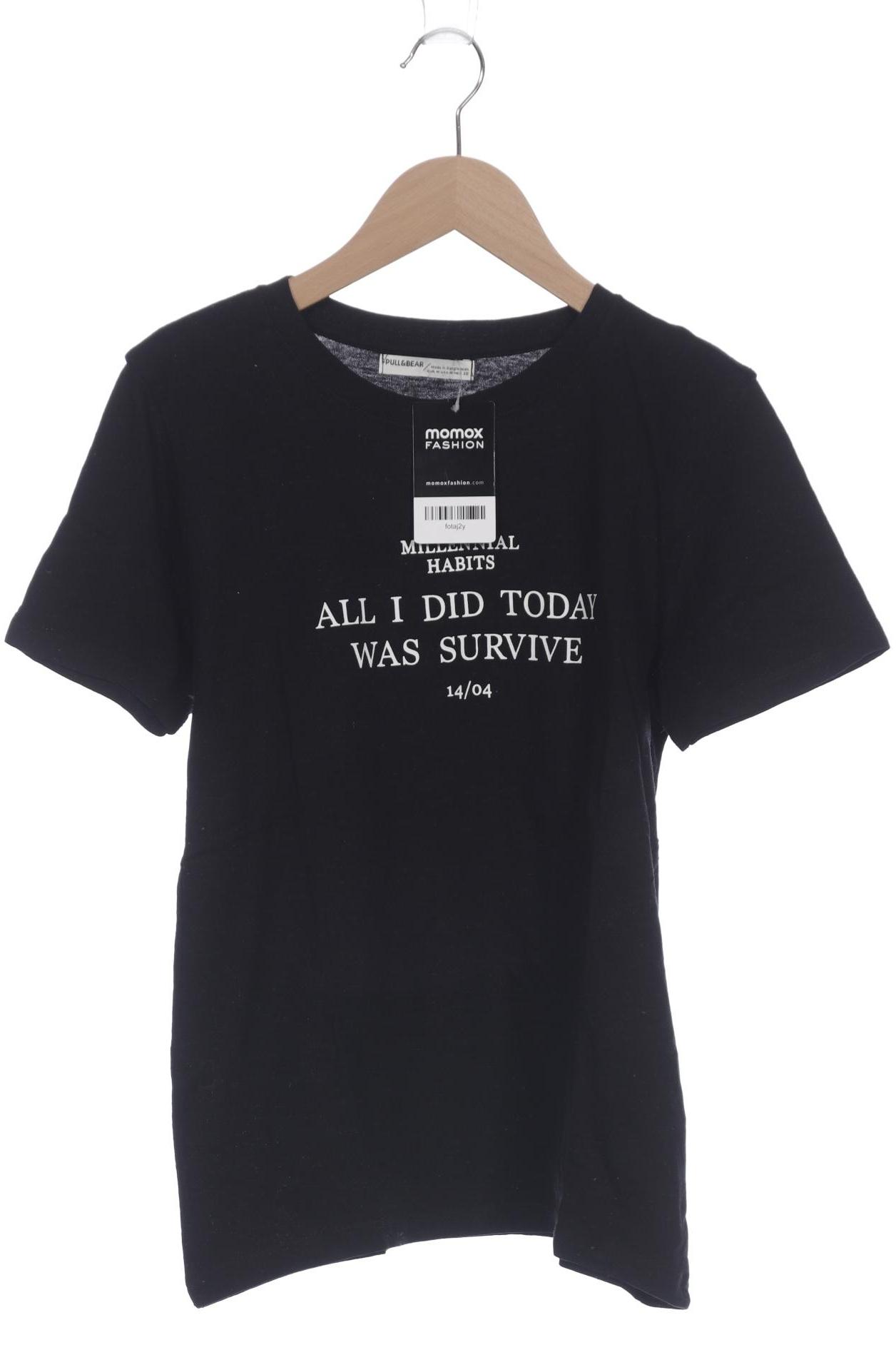 

Pull & Bear Damen T-Shirt, schwarz, Gr. 38