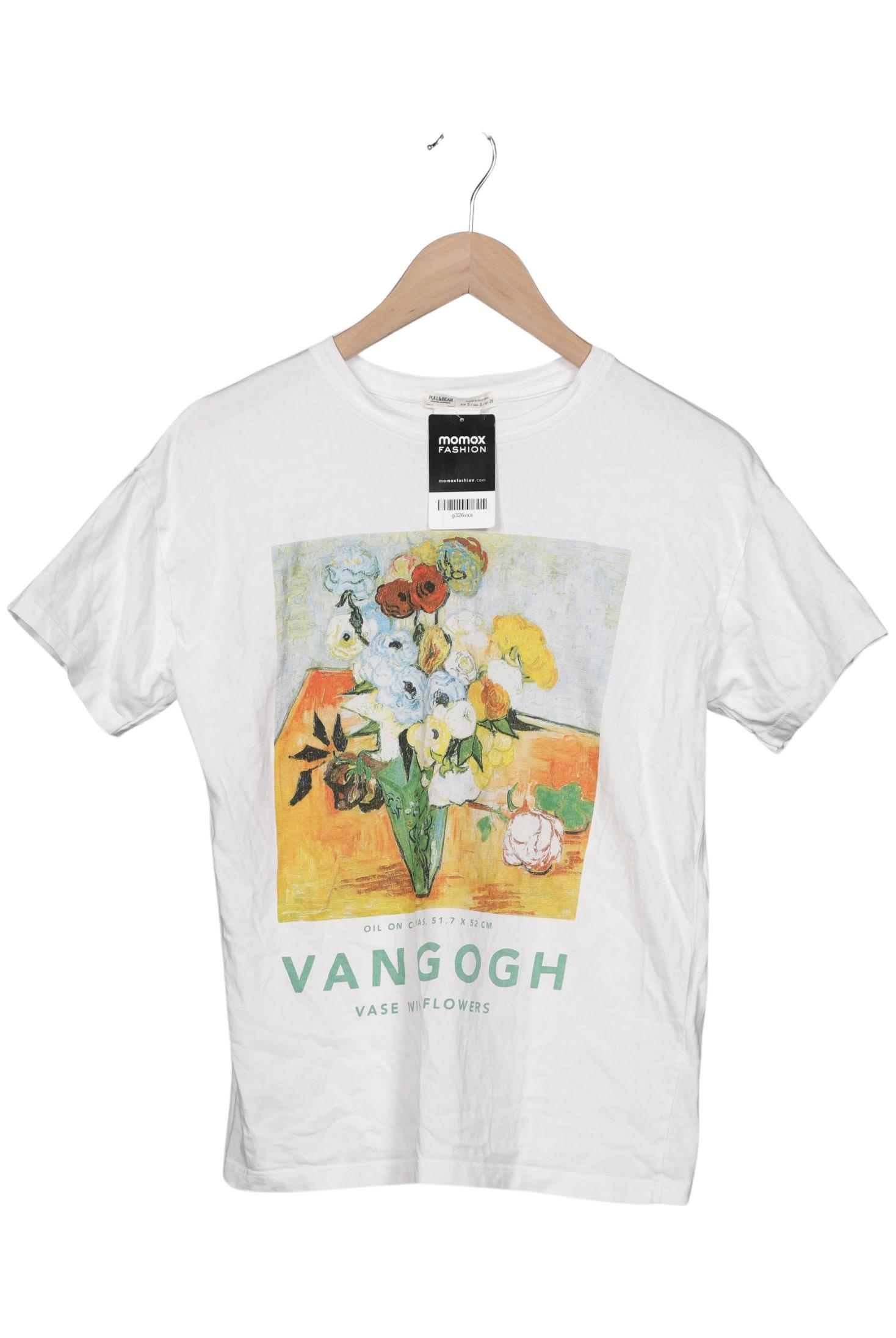 

Pull & Bear Damen T-Shirt, weiß, Gr. 36