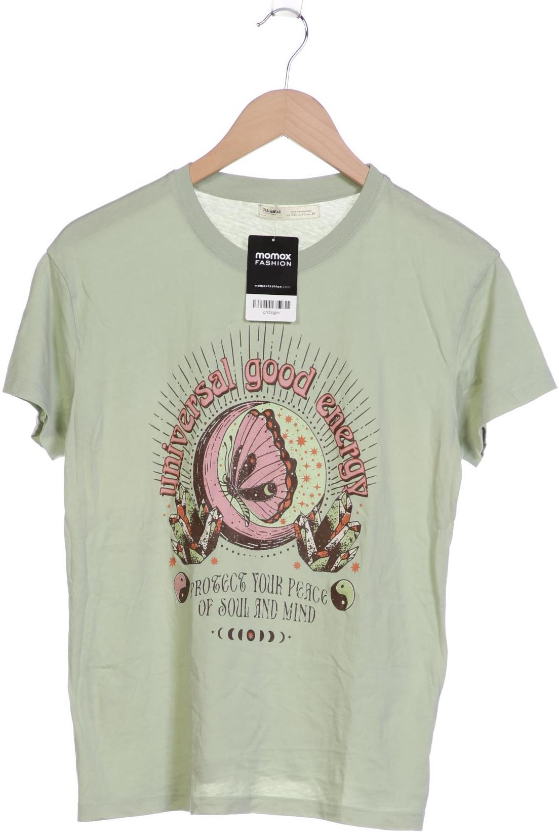 

Pull & Bear Damen T-Shirt, hellgrün, Gr. 34
