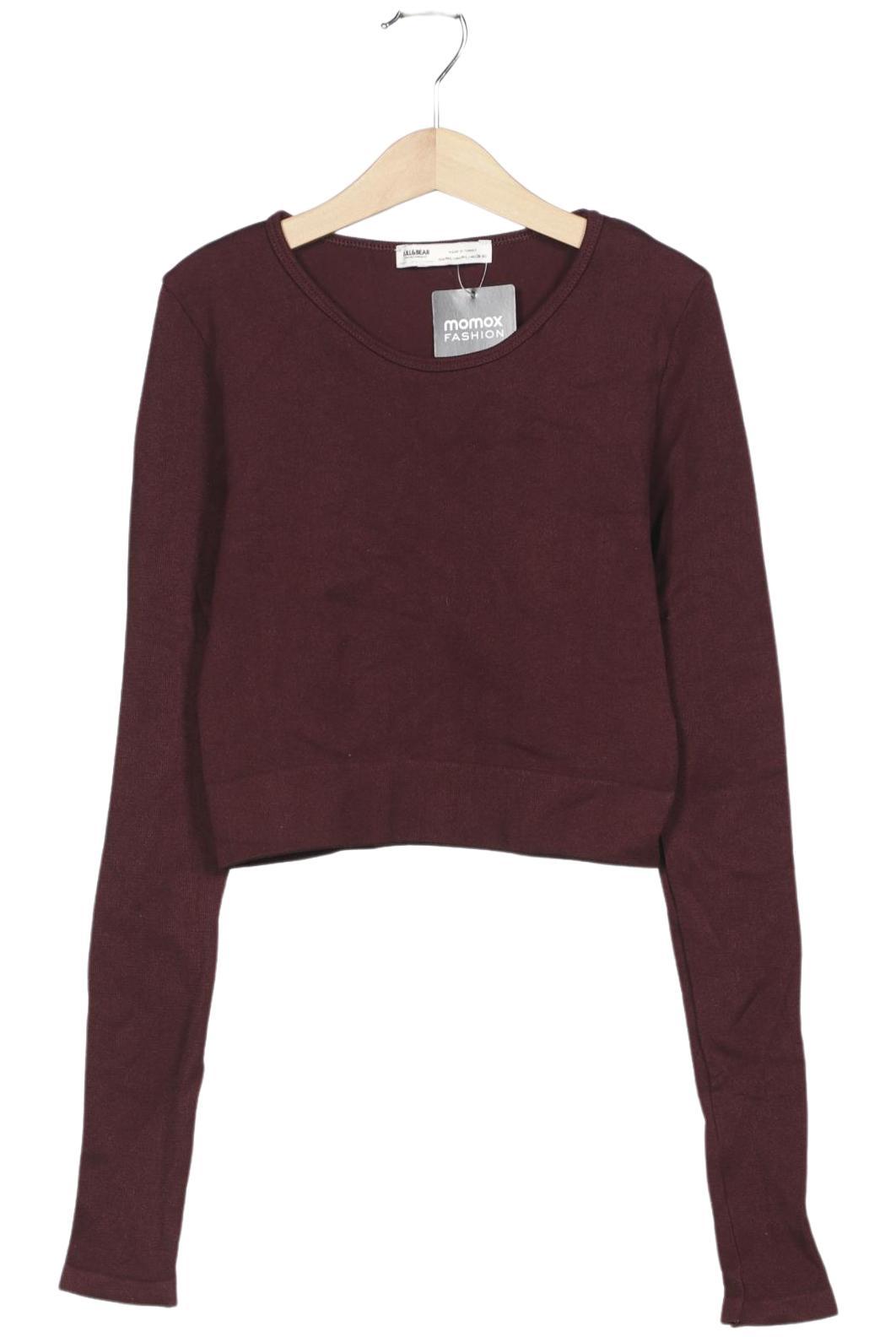 

Pull & Bear Damen Langarmshirt, bordeaux, Gr. 38