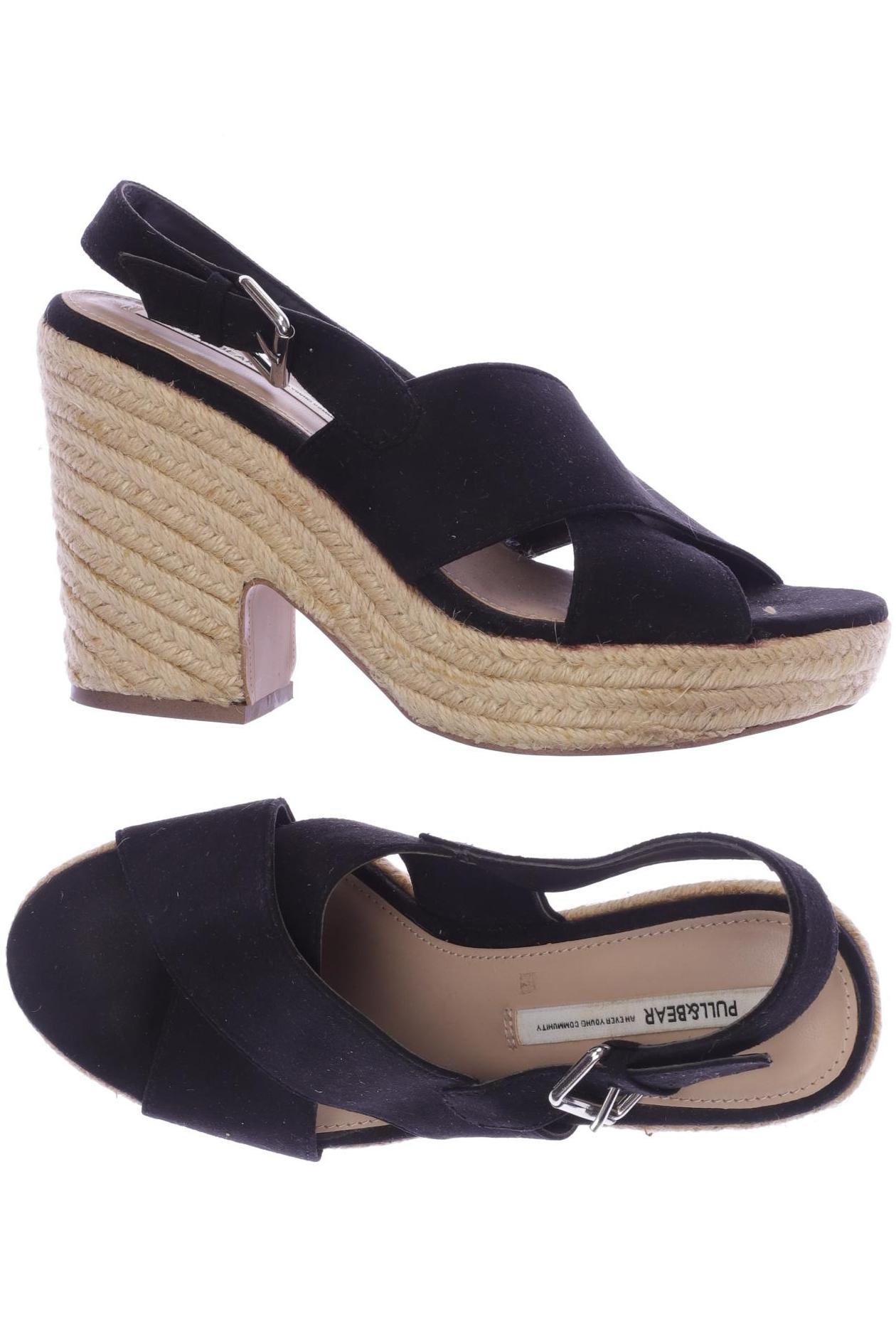 

Pull & Bear Damen Sandale, schwarz, Gr. 38