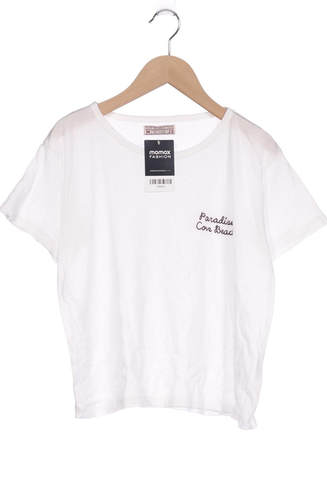 

Pull & Bear Damen T-Shirt, weiß, Gr. 38