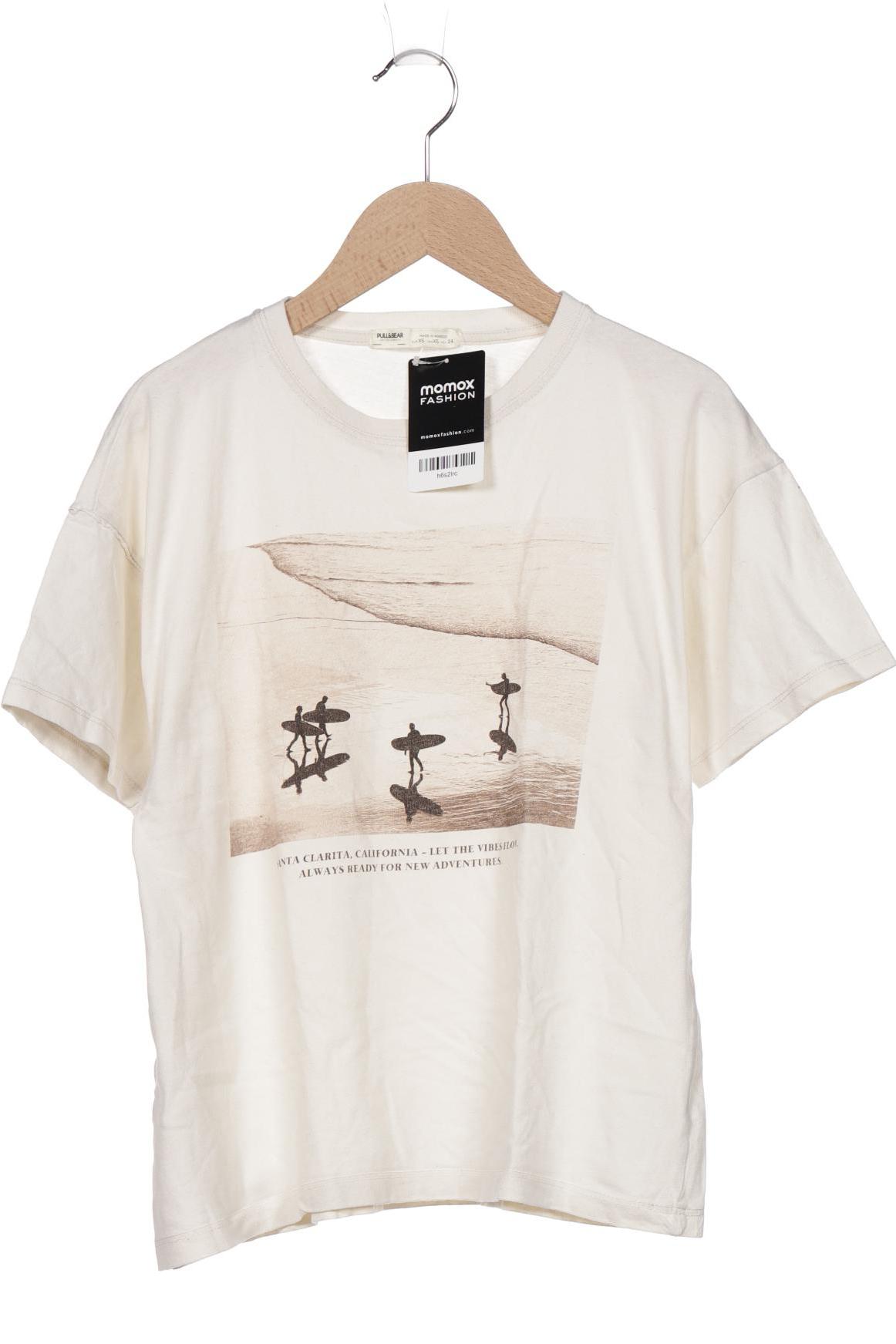 

Pull & Bear Damen T-Shirt, cremeweiß
