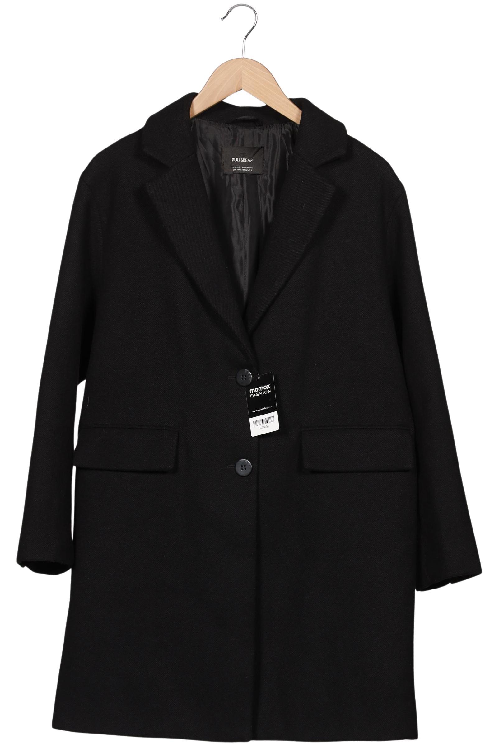 

Pull & Bear Damen Mantel, schwarz, Gr. 38