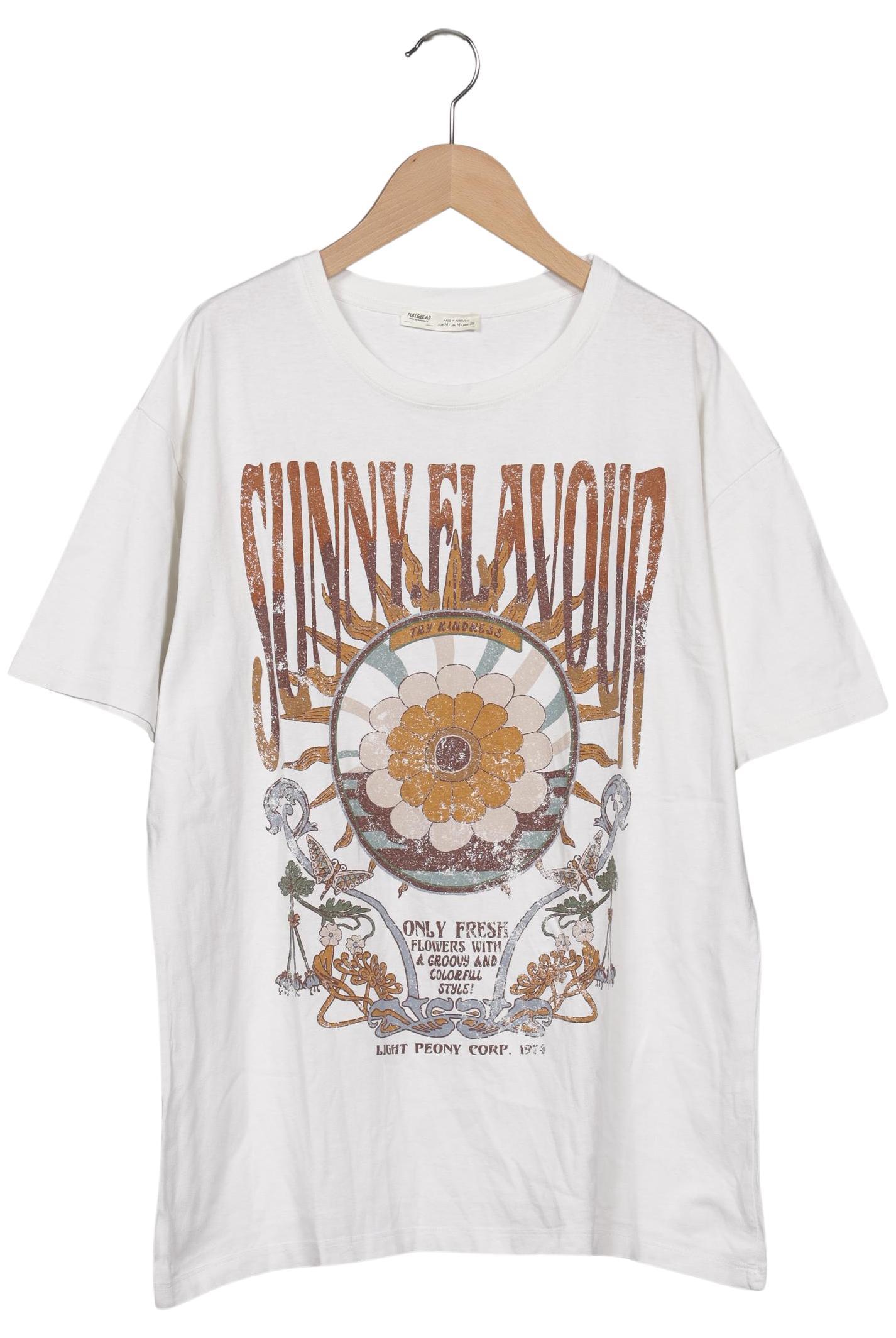 

Pull & Bear Damen T-Shirt, cremeweiß, Gr. 38