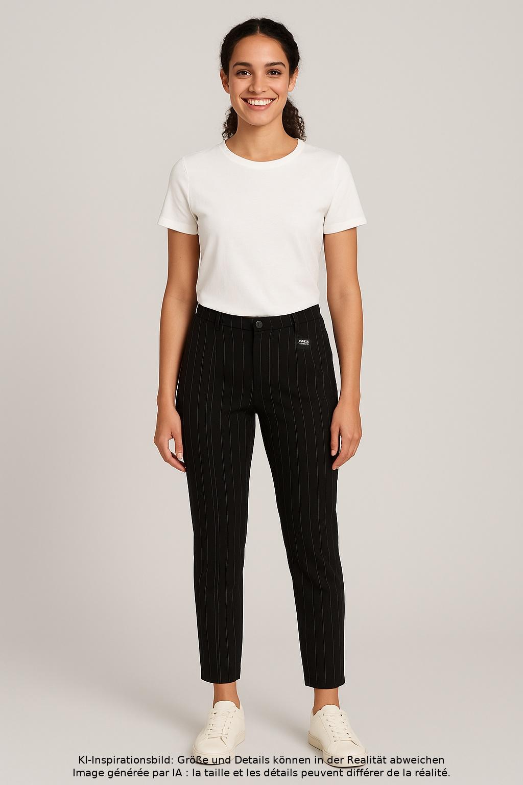 

Pull & Bear Damen Stoffhose, schwarz, Gr. 0