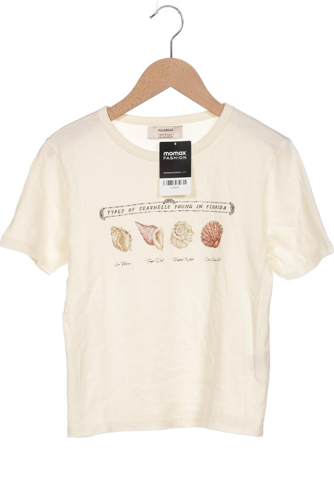 

Pull & Bear Damen T-Shirt, cremeweiß, Gr. 42