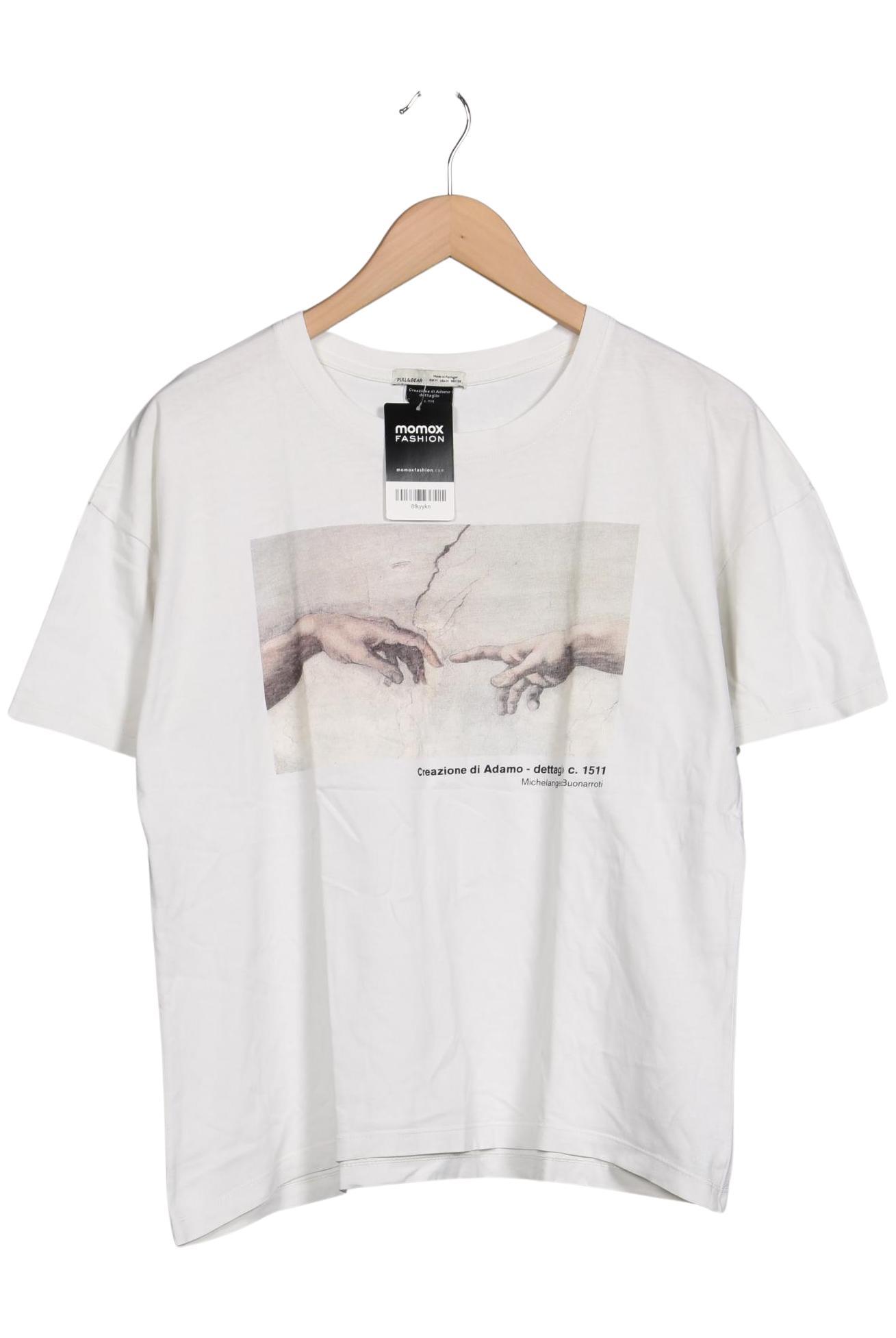 

Pull & Bear Damen T-Shirt, cremeweiß, Gr. 38