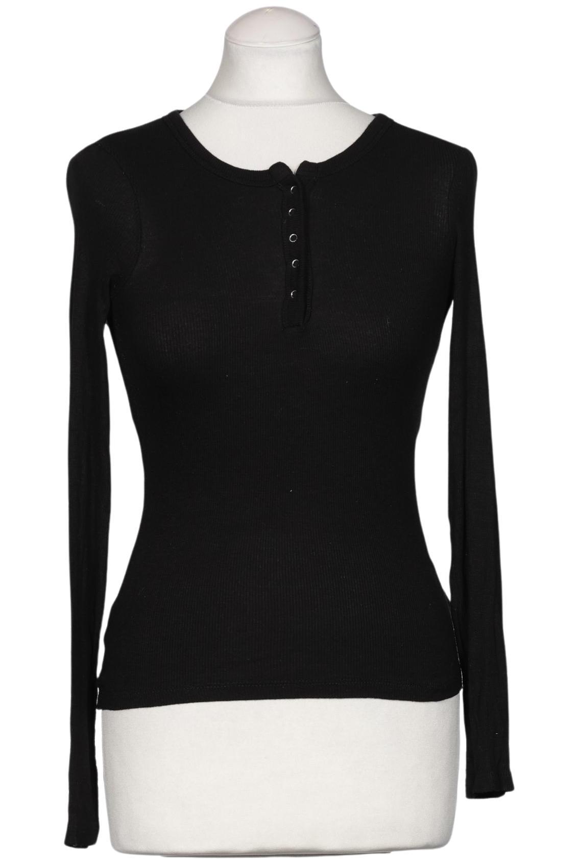 

Pull & Bear Damen Langarmshirt, schwarz, Gr. 36