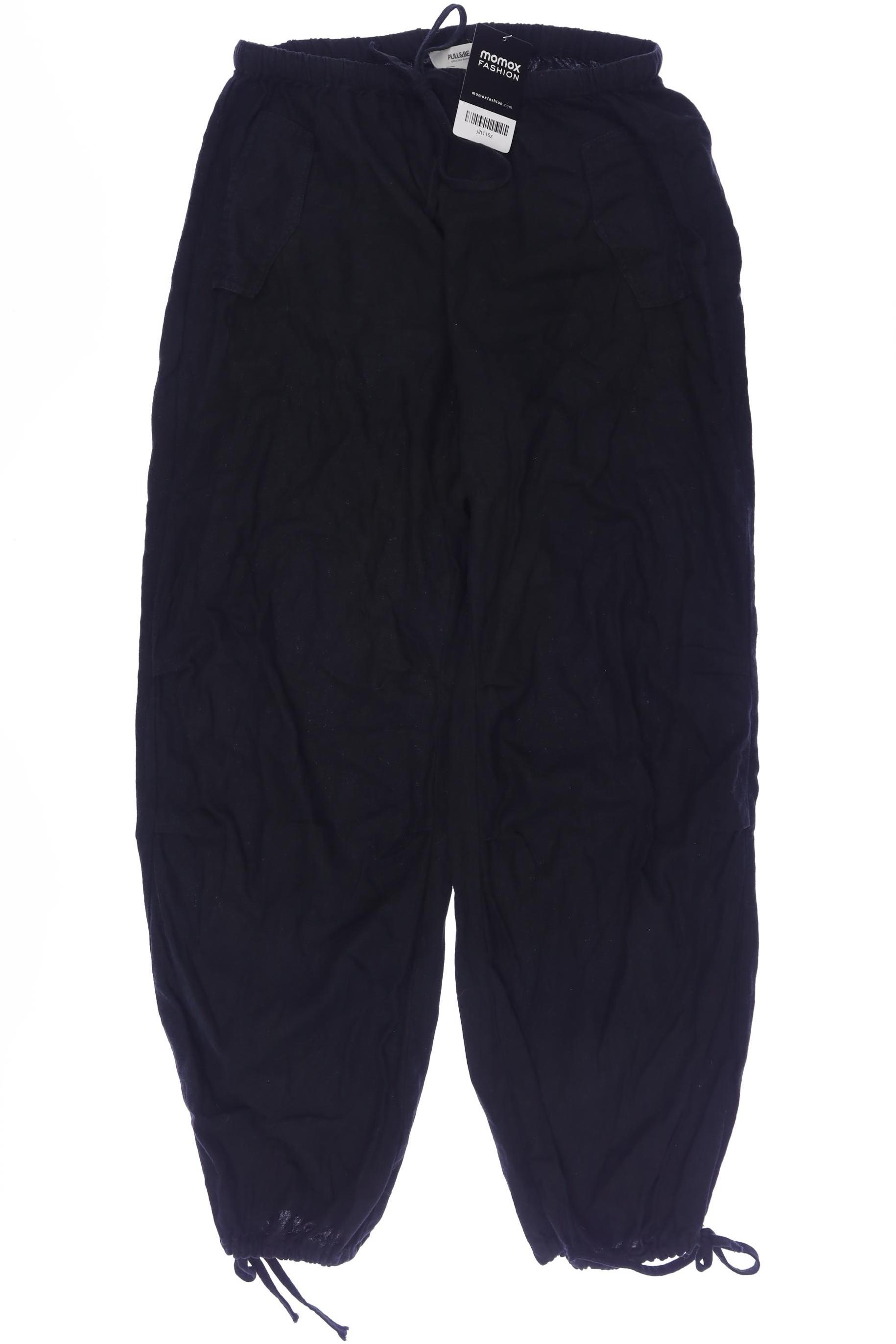 

Pull & Bear Damen Stoffhose, schwarz, Gr. 0