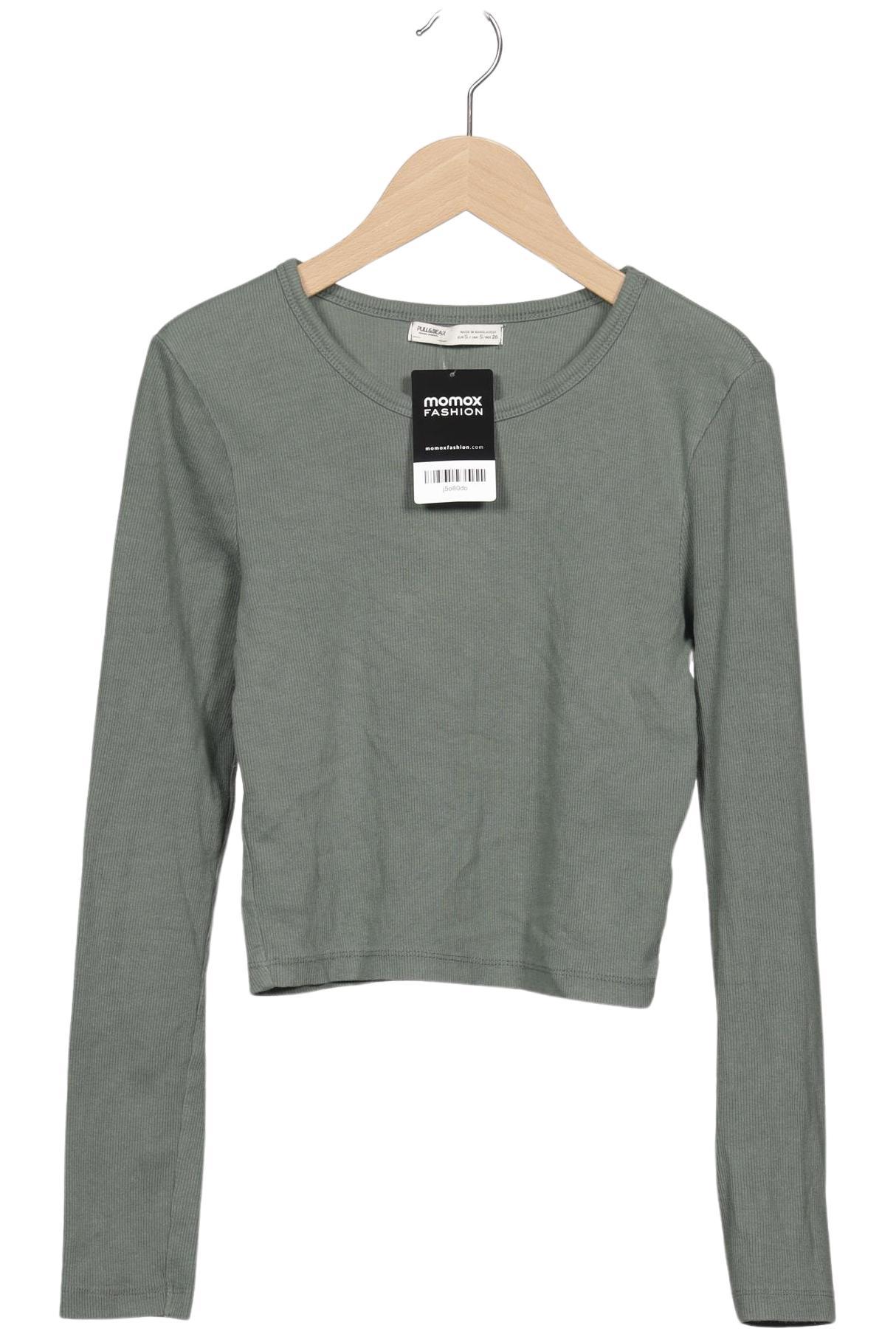 

Pull & Bear Damen Langarmshirt, grün, Gr. 36