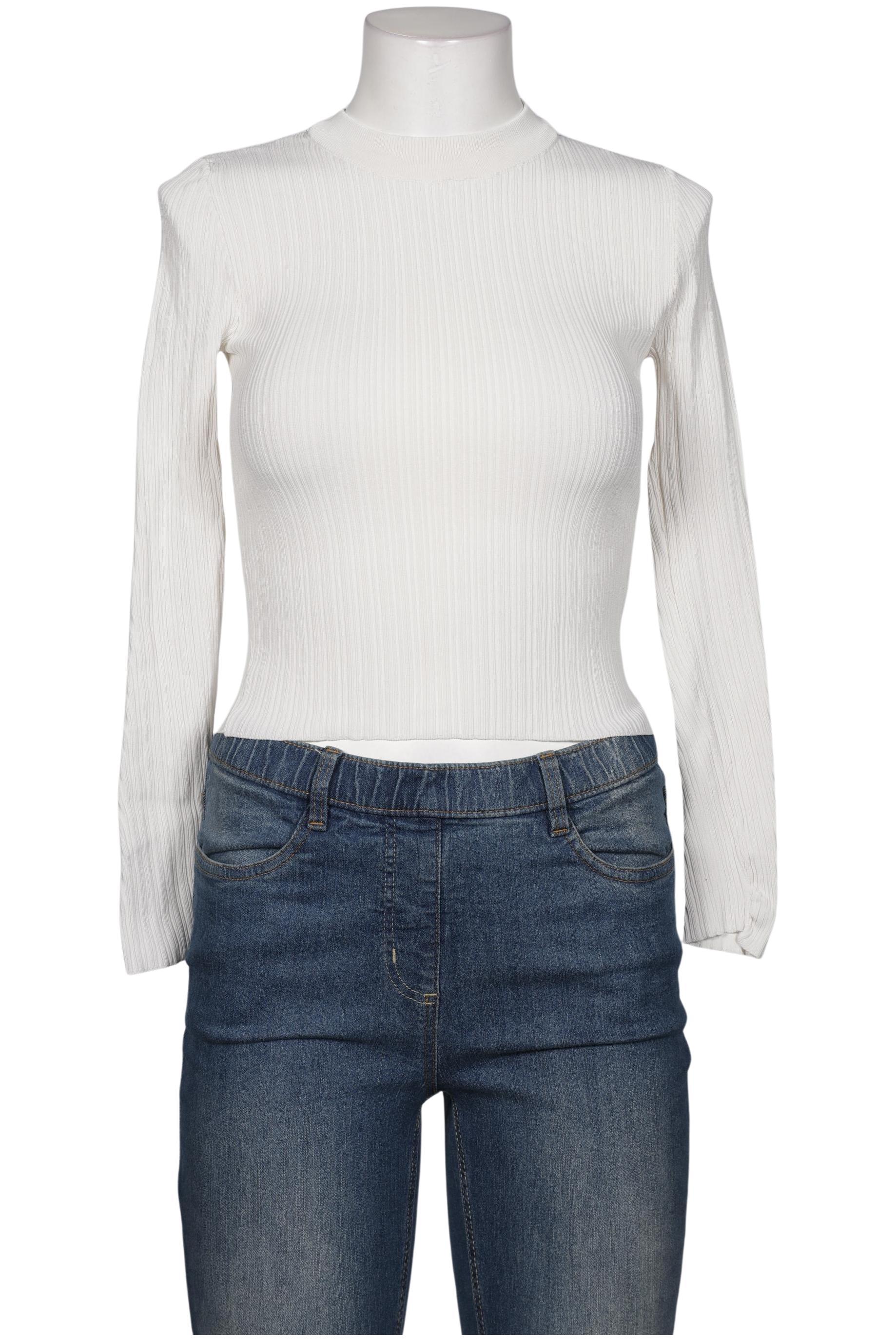 

Pull & Bear Damen Langarmshirt, weiß, Gr. 38