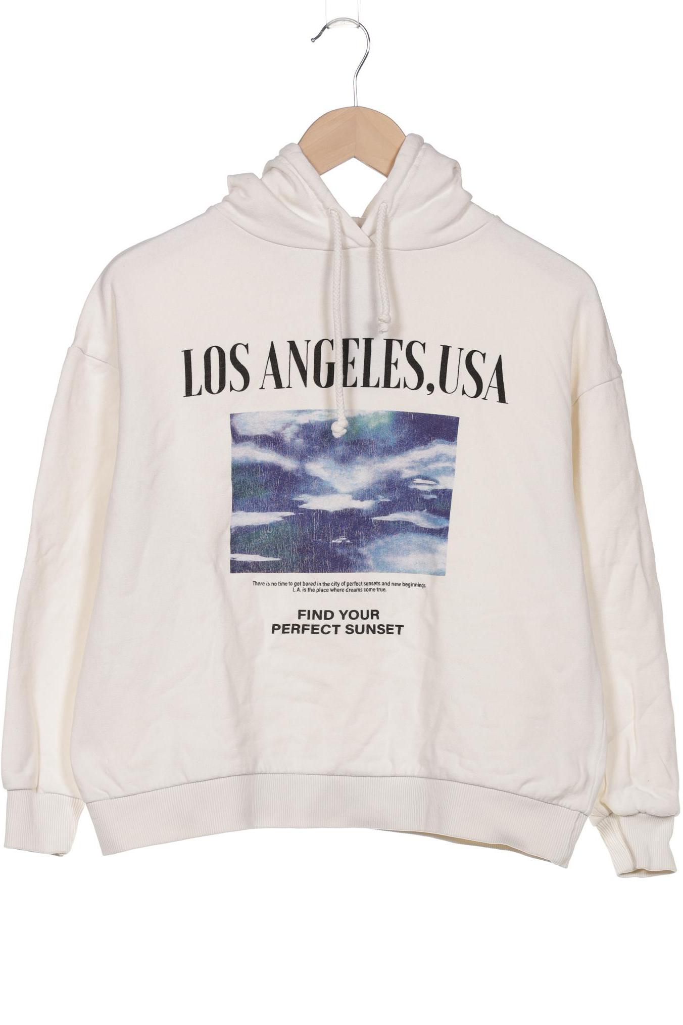 

Pull & Bear Damen Kapuzenpullover, weiß, Gr. 34