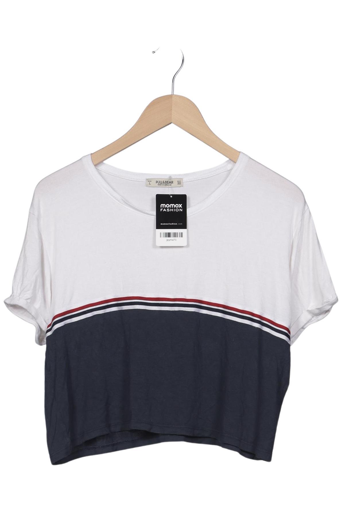 

Pull & Bear Damen T-Shirt, weiß, Gr. 42