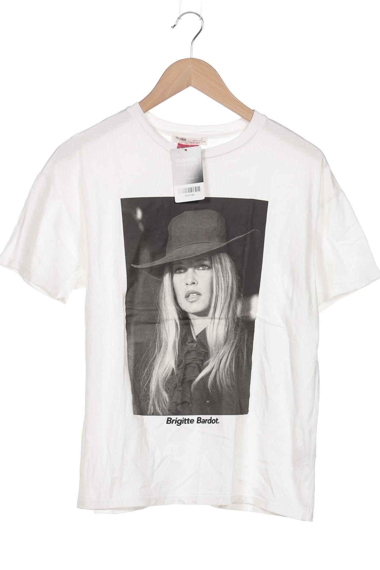 

Pull & Bear Damen T-Shirt, weiß, Gr. 36