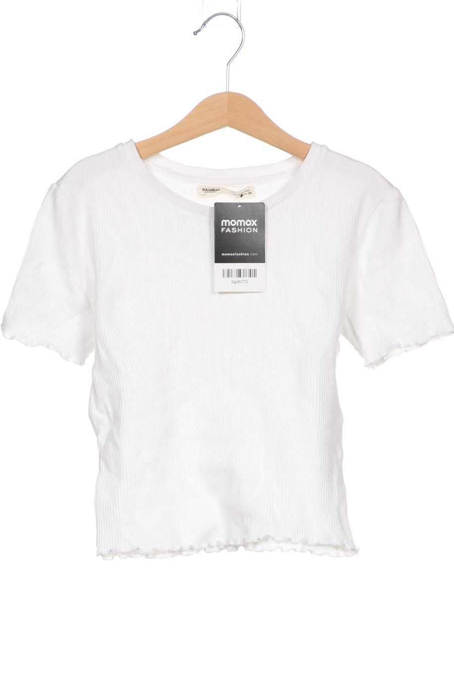 

Pull & Bear Damen T-Shirt, weiß, Gr. 34