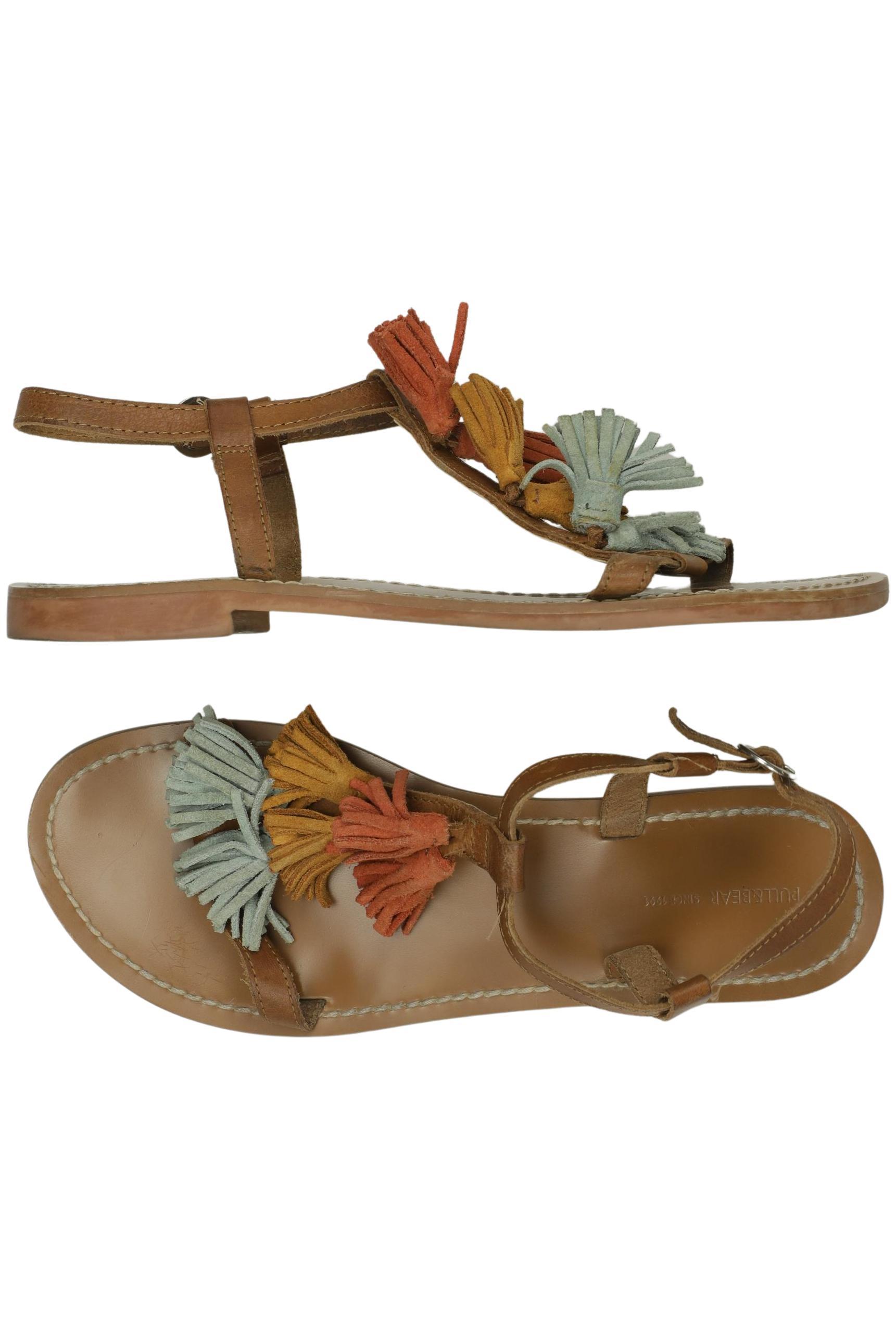 

Pull & Bear Damen Sandale, braun, Gr. 36