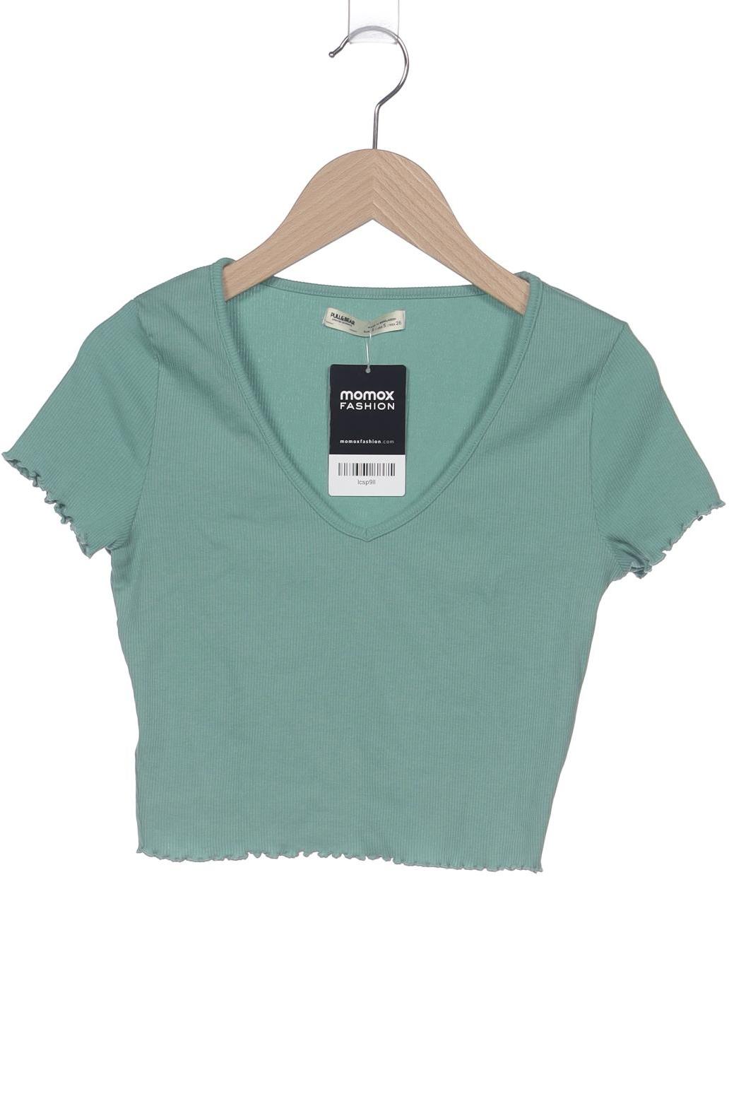 

Pull & Bear Damen T-Shirt, türkis, Gr. 36