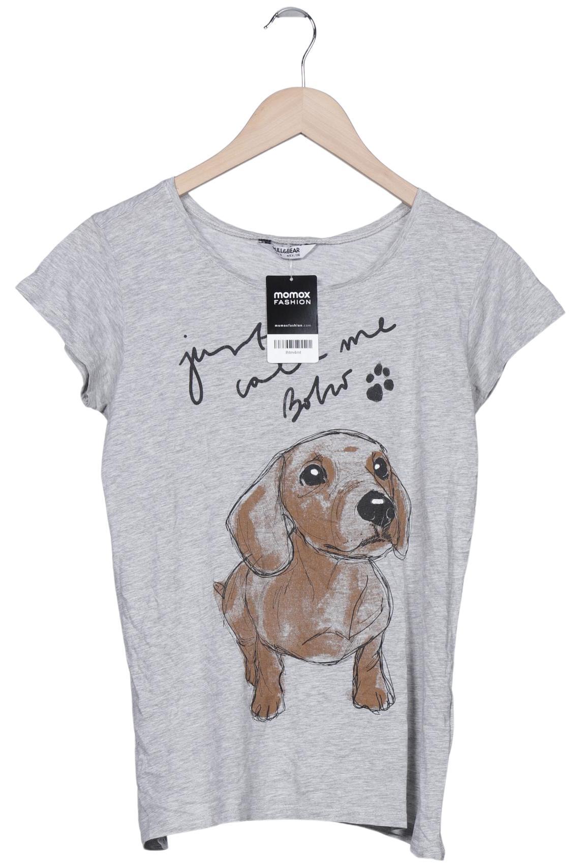 

Pull & Bear Damen T-Shirt, grau, Gr. 36