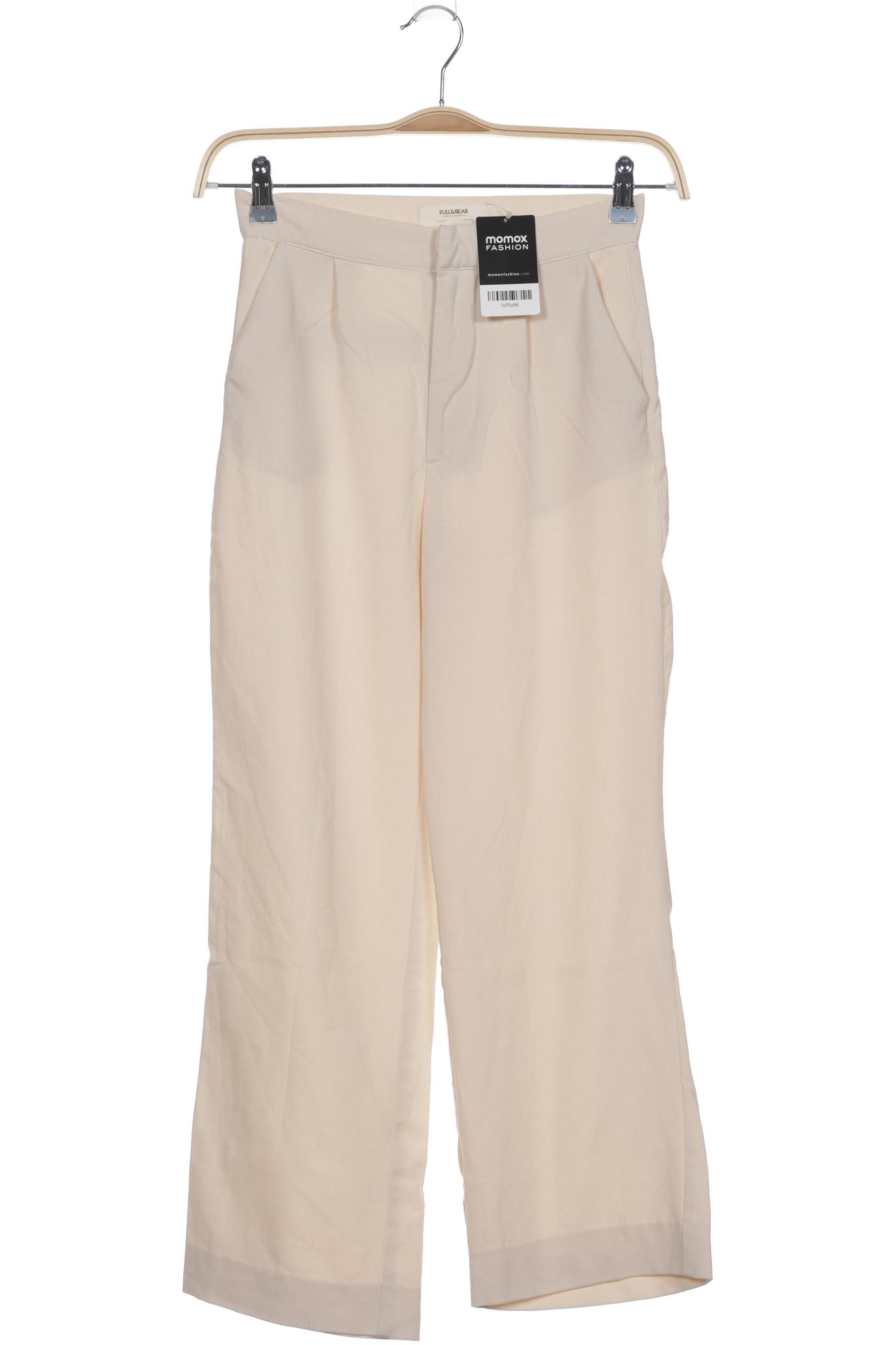 

Pull & Bear Damen Stoffhose, cremeweiß, Gr. 0