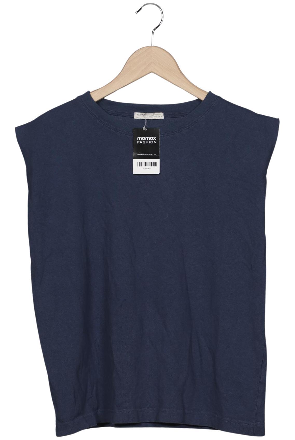 

Pull & Bear Damen T-Shirt, blau, Gr. 42
