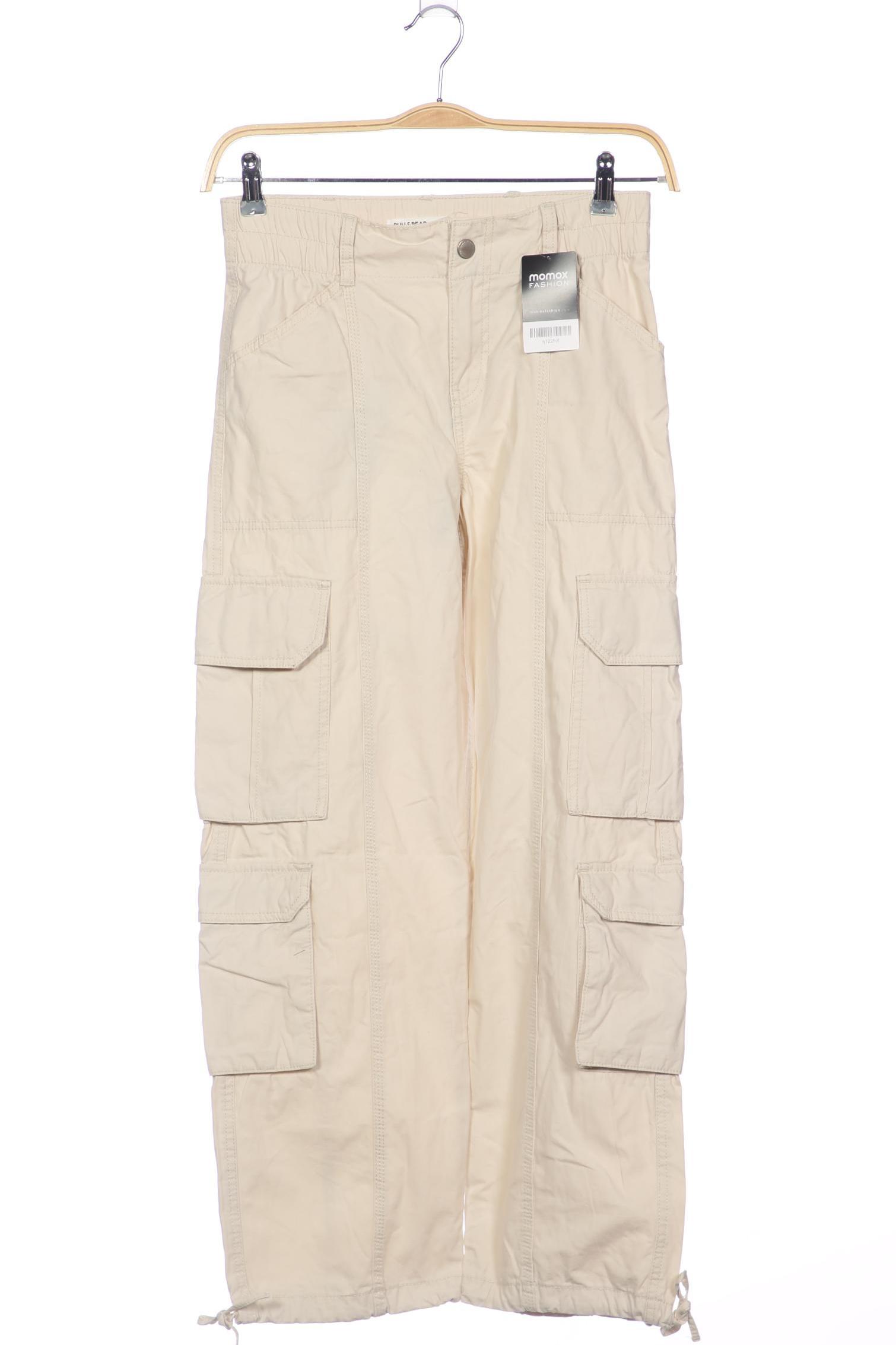 

Pull & Bear Damen Stoffhose, cremeweiß, Gr. 34