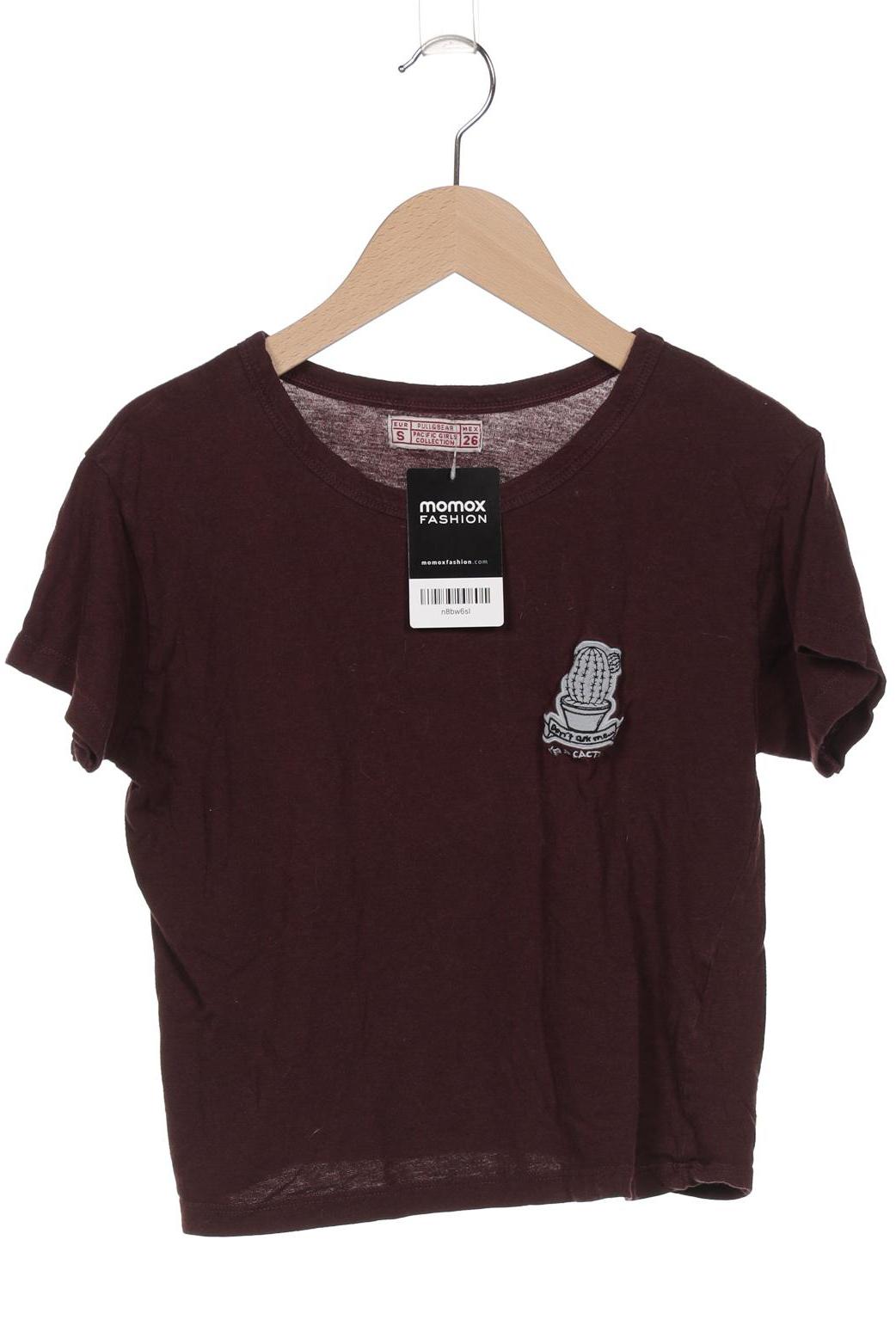 

Pull & Bear Damen T-Shirt, bordeaux, Gr. 36