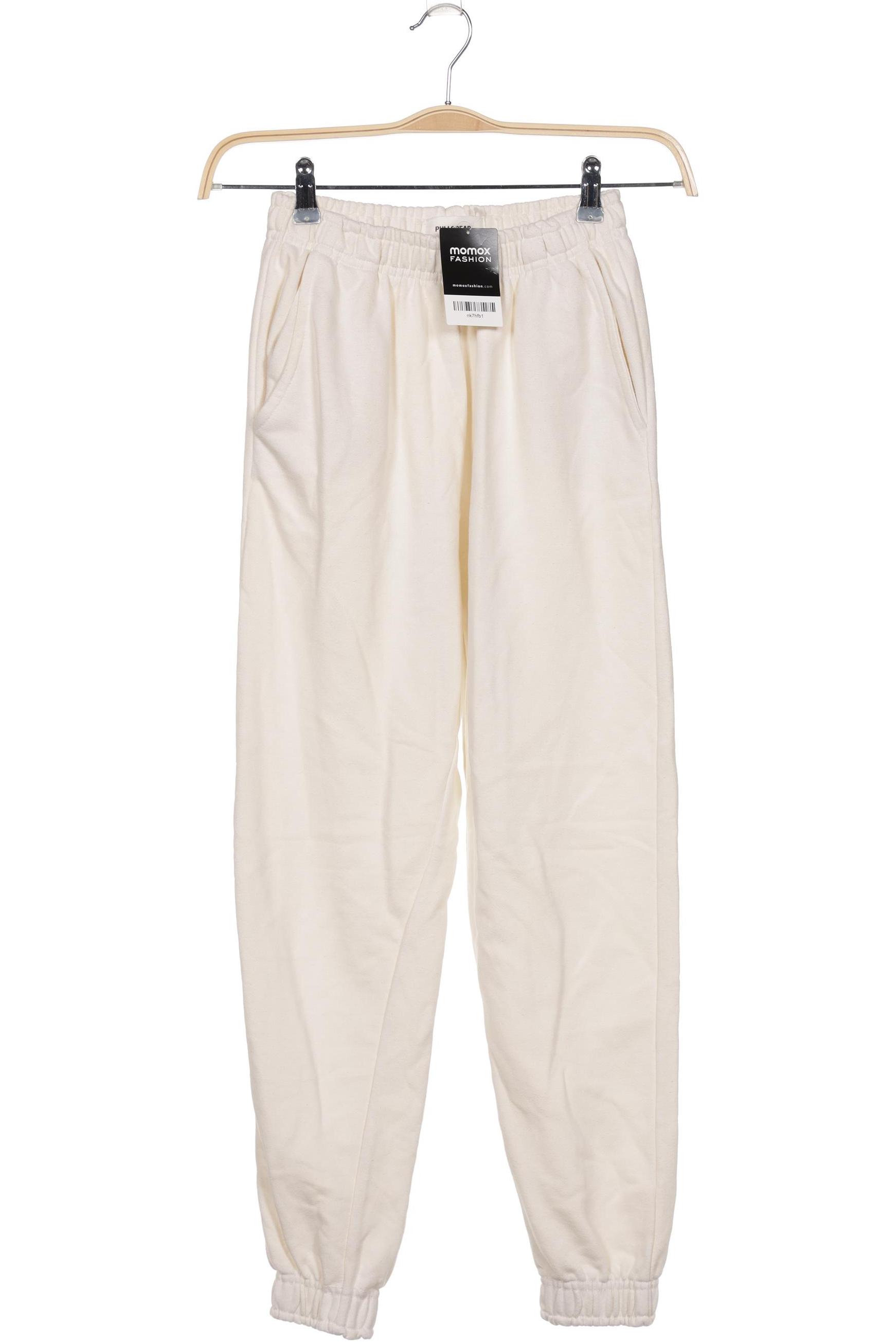 

Pull & Bear Damen Stoffhose, cremeweiß, Gr. 0