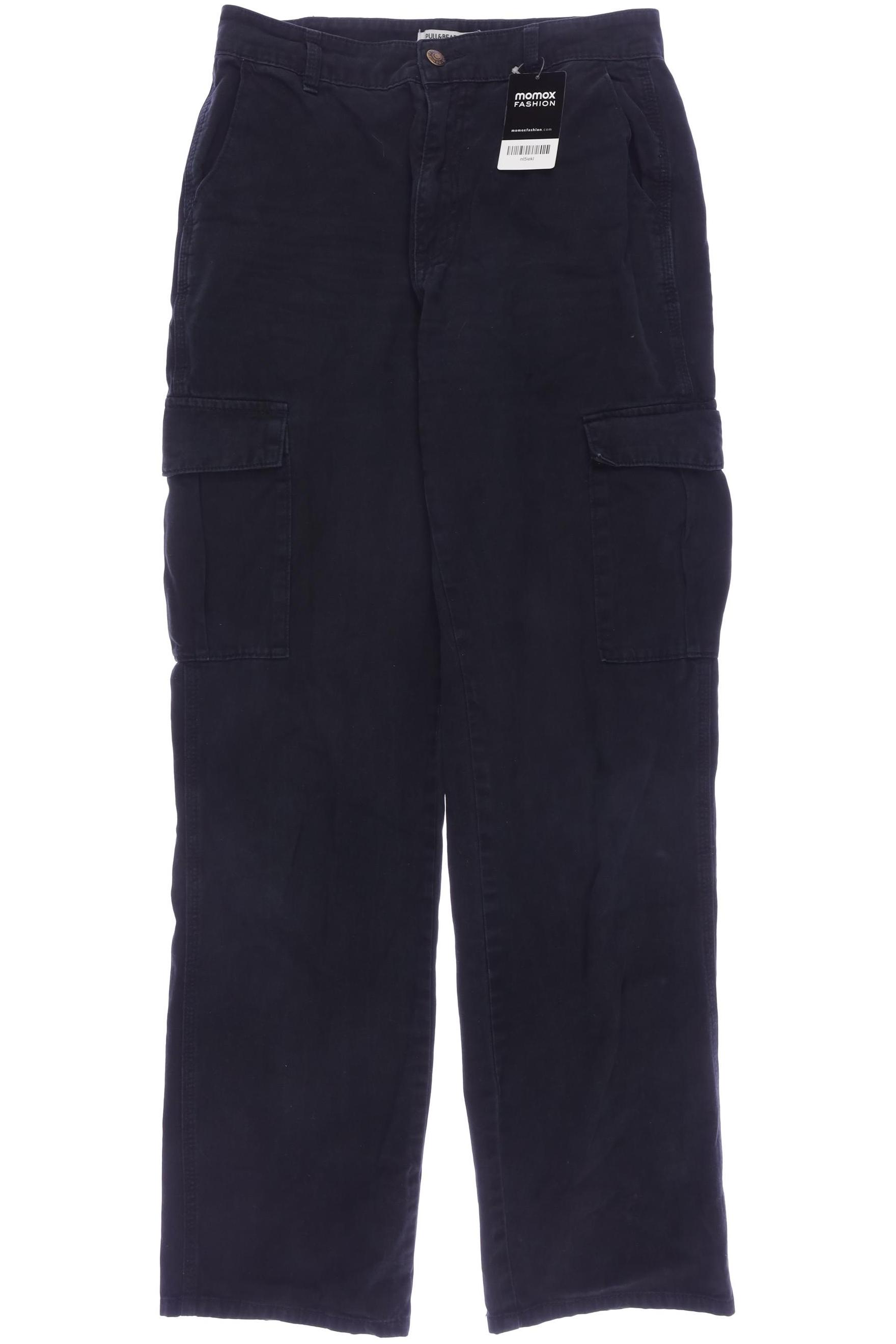 

Pull & Bear Damen Stoffhose, schwarz, Gr. 40