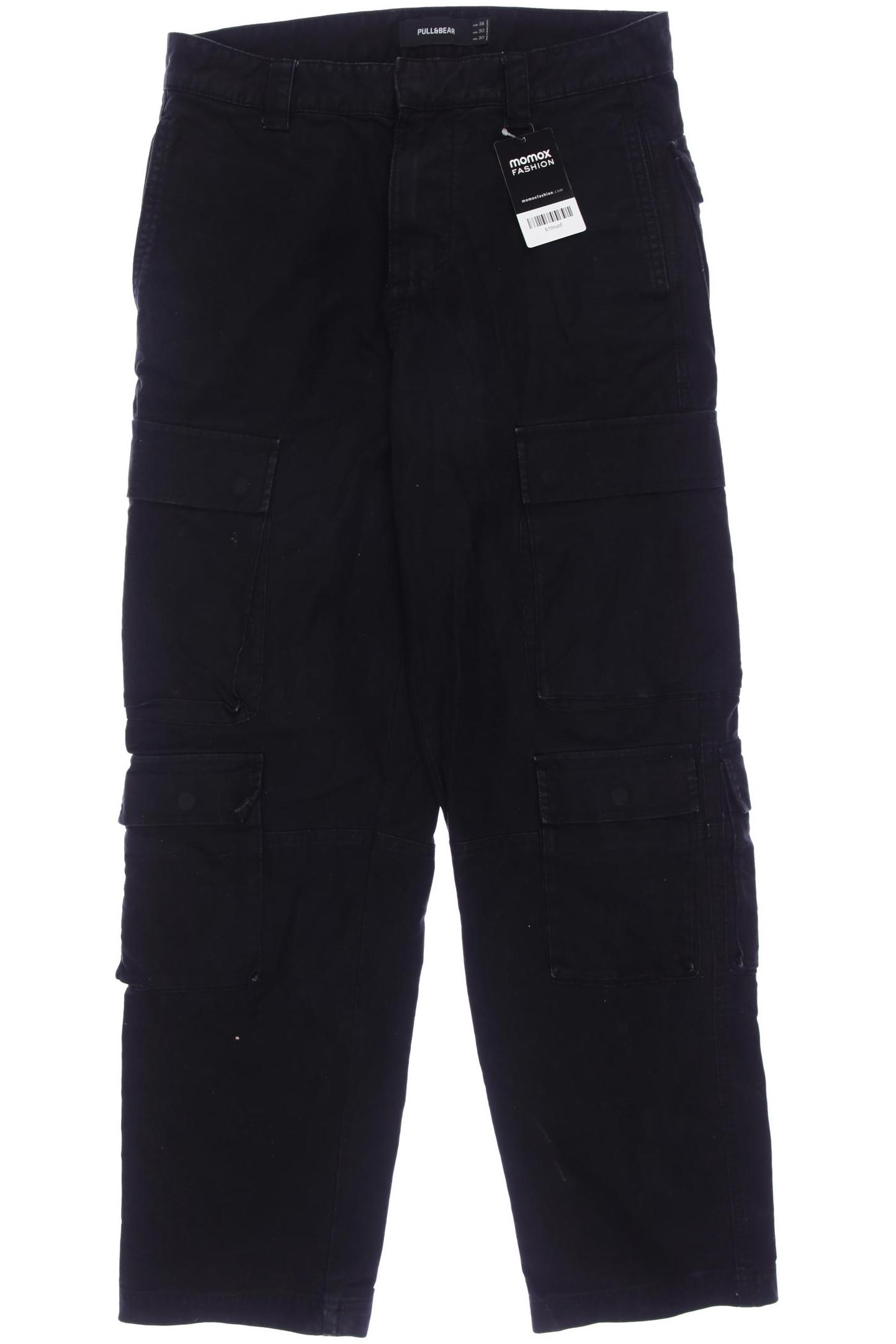 

Pull & Bear Damen Stoffhose, schwarz, Gr. 38