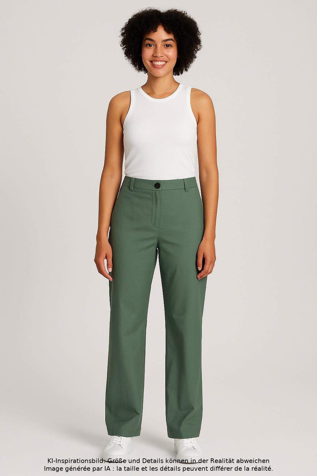 

Pull & Bear Damen Stoffhose, grün, Gr. 36