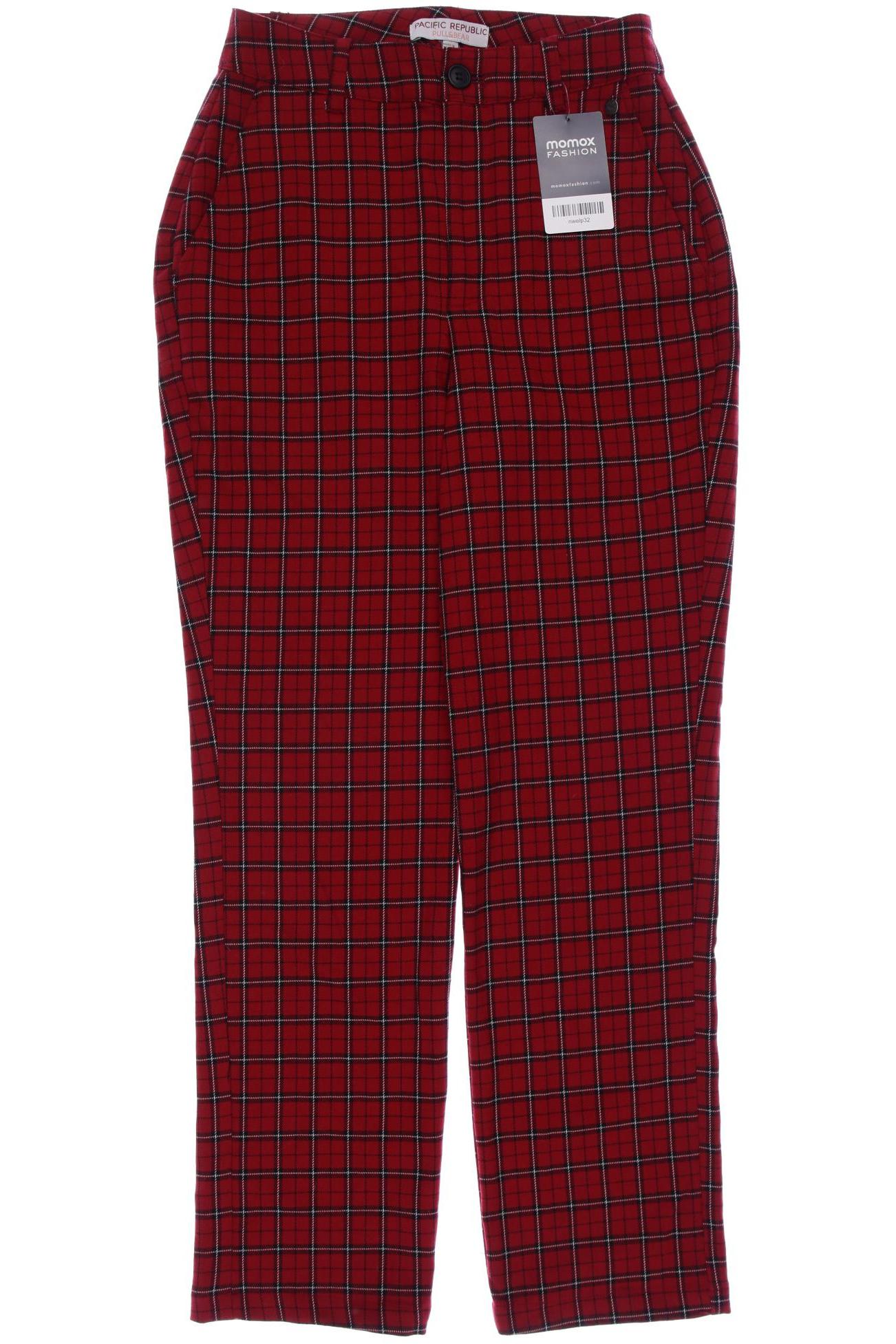 

Pull & Bear Damen Stoffhose, rot
