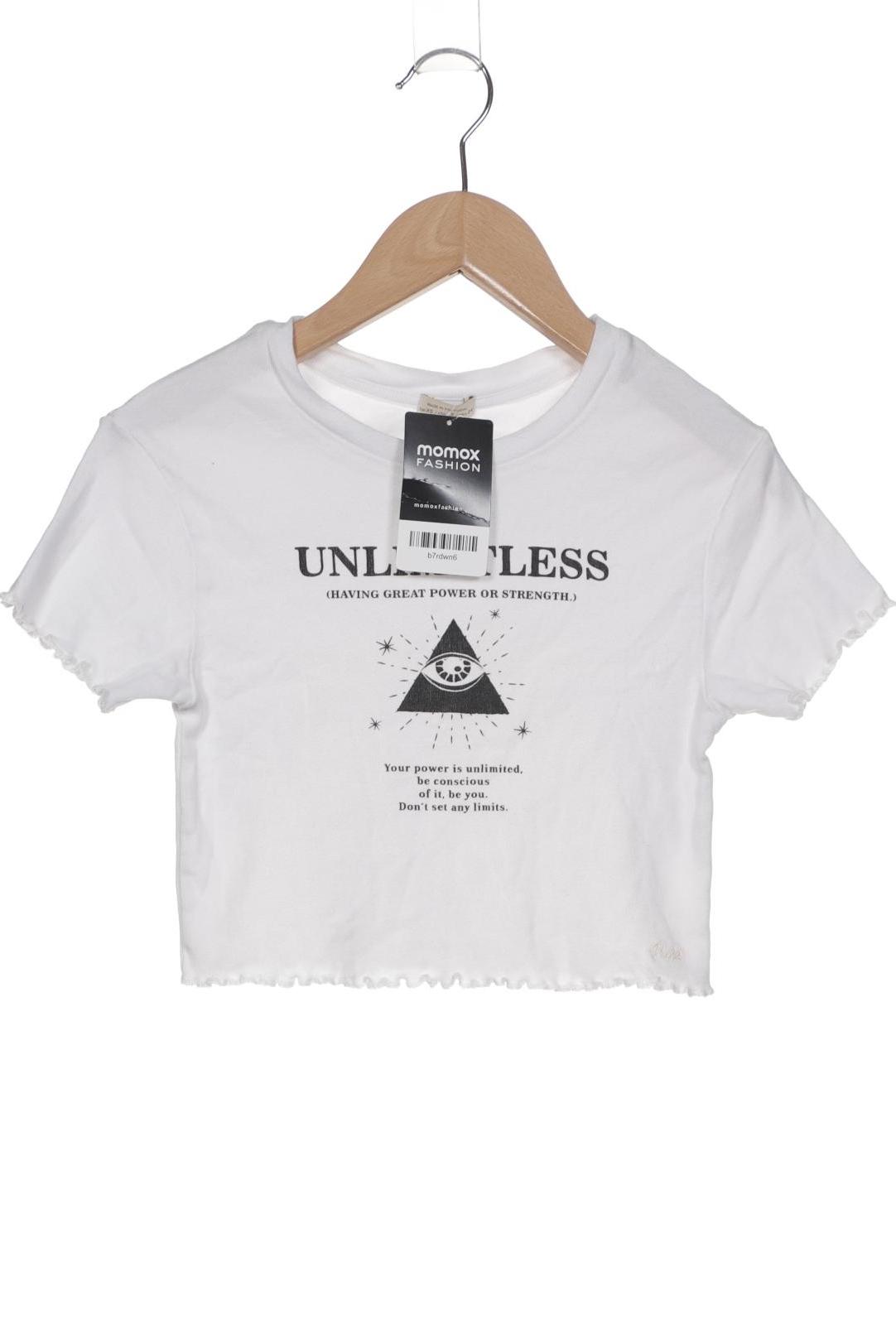 

Pull & Bear Damen T-Shirt, weiß, Gr. 34