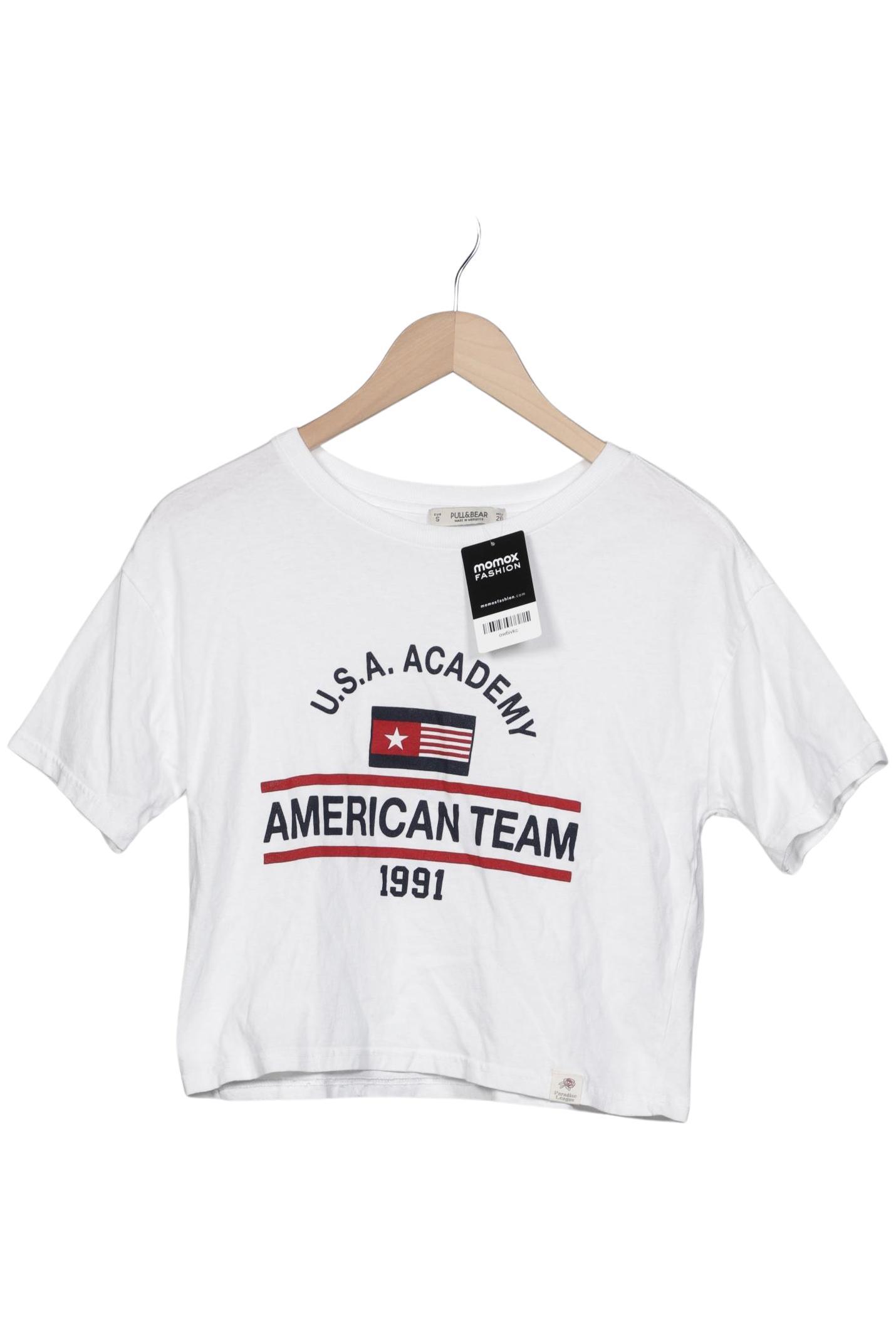 

Pull & Bear Damen T-Shirt, weiß, Gr. 36