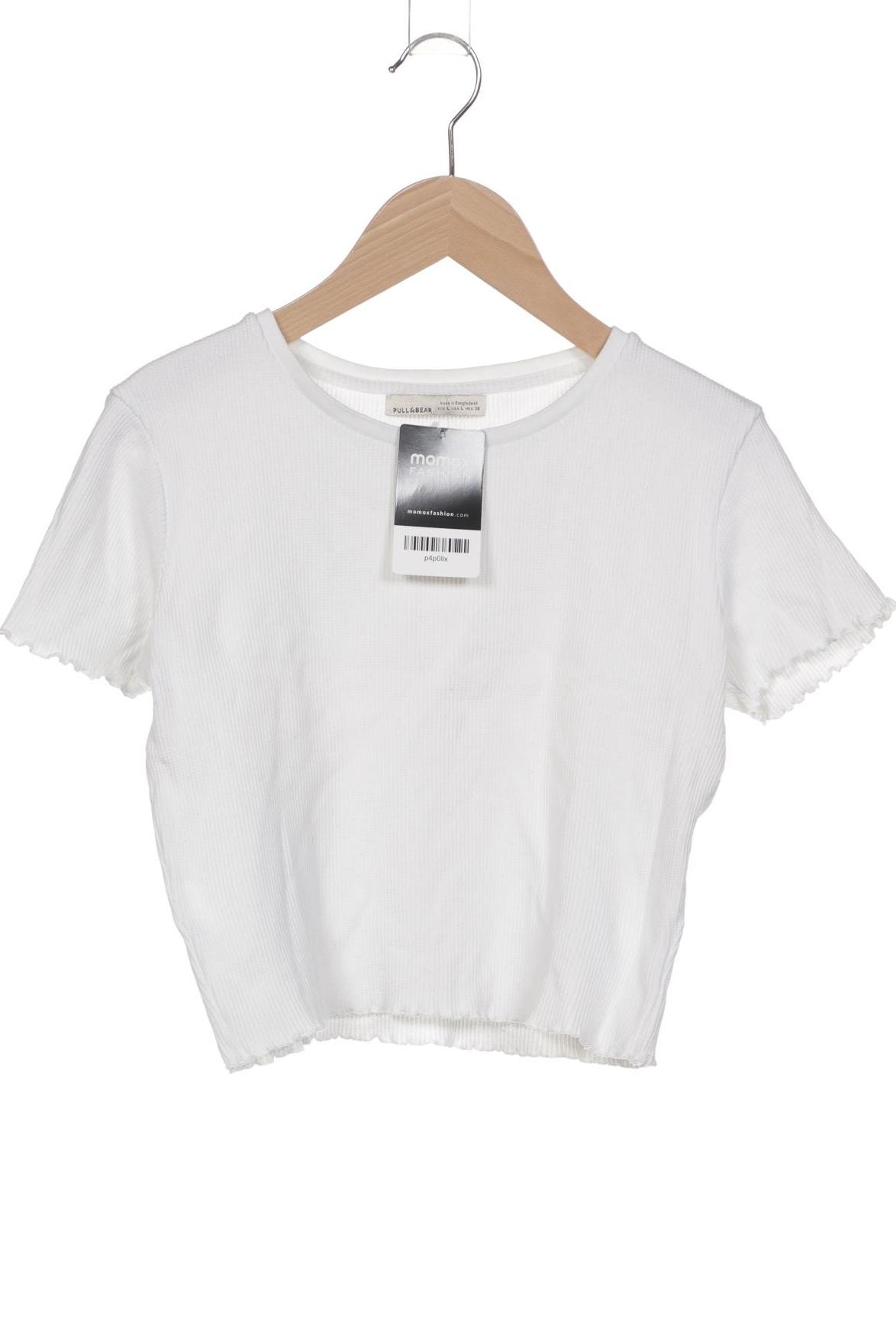 

Pull & Bear Damen T-Shirt, weiß, Gr. 42