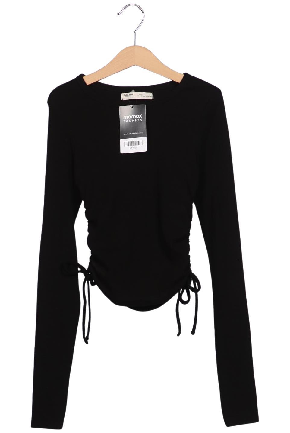 

Pull & Bear Damen Langarmshirt, schwarz, Gr. 36