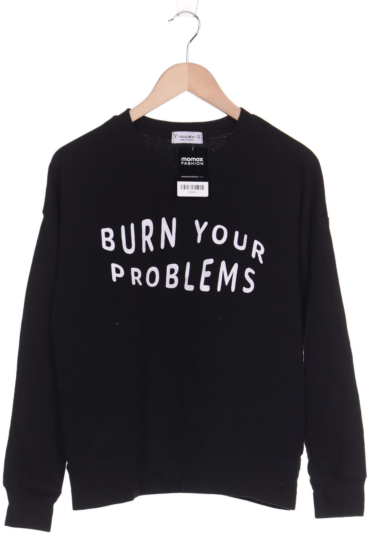 

Pull & Bear Damen Sweatshirt, schwarz