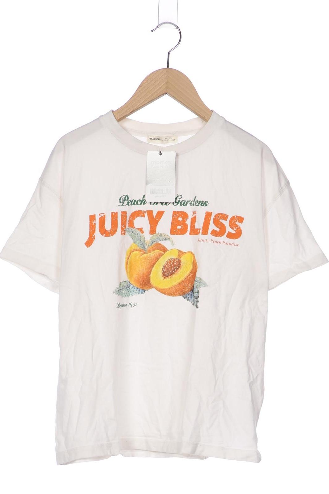 

Pull & Bear Damen T-Shirt, weiß, Gr. 36