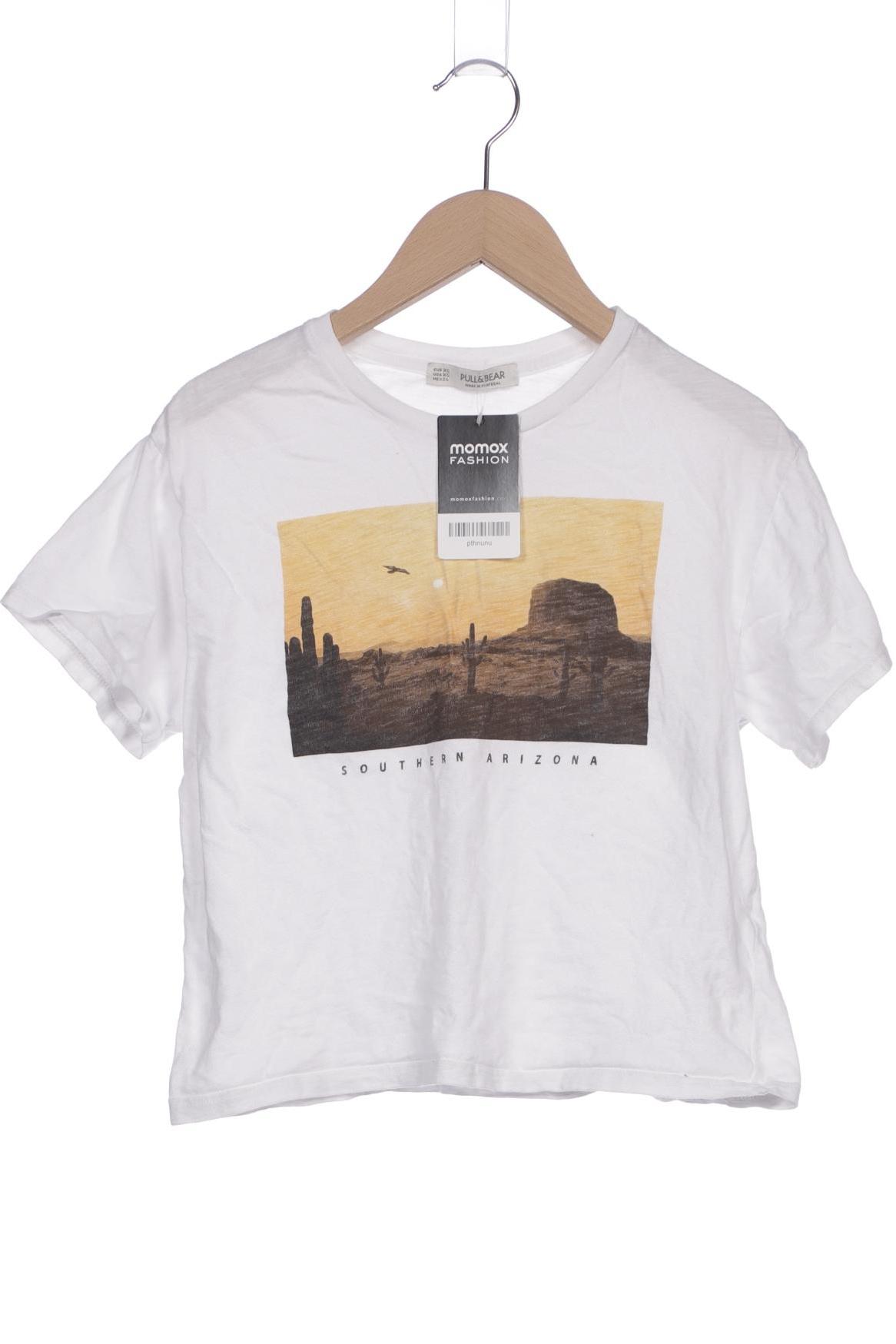 

Pull & Bear Damen T-Shirt, weiß, Gr. 34