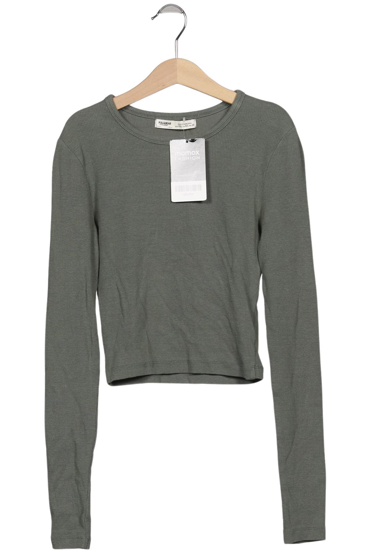 

Pull & Bear Damen Langarmshirt, grün, Gr. 34