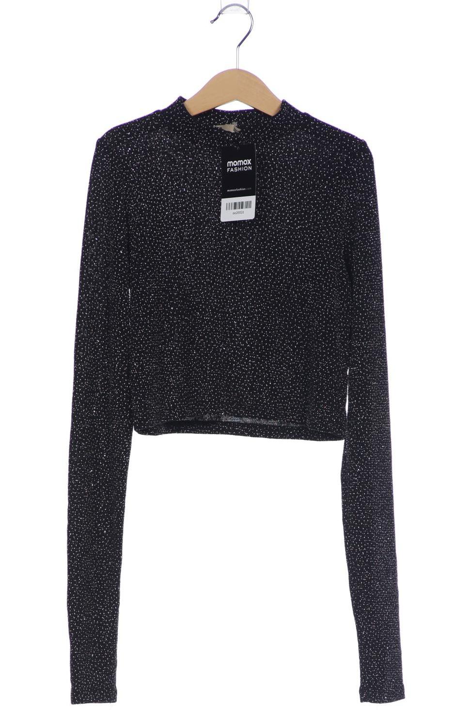 

Pull & Bear Damen Langarmshirt, schwarz, Gr. 38