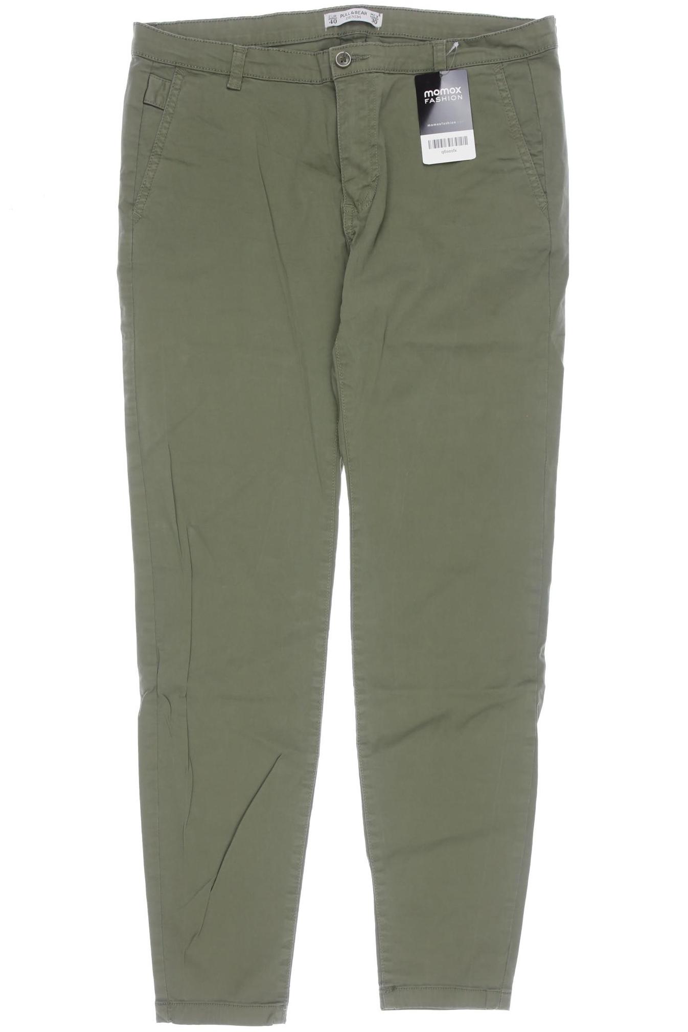 

Pull & Bear Damen Stoffhose, grün, Gr. 40
