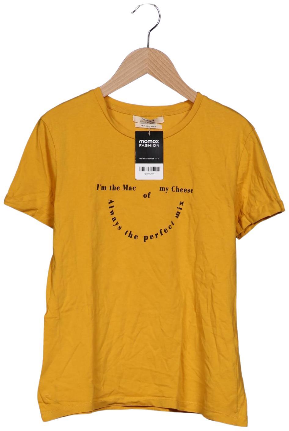 

Pull & Bear Damen T-Shirt, gelb, Gr. 38