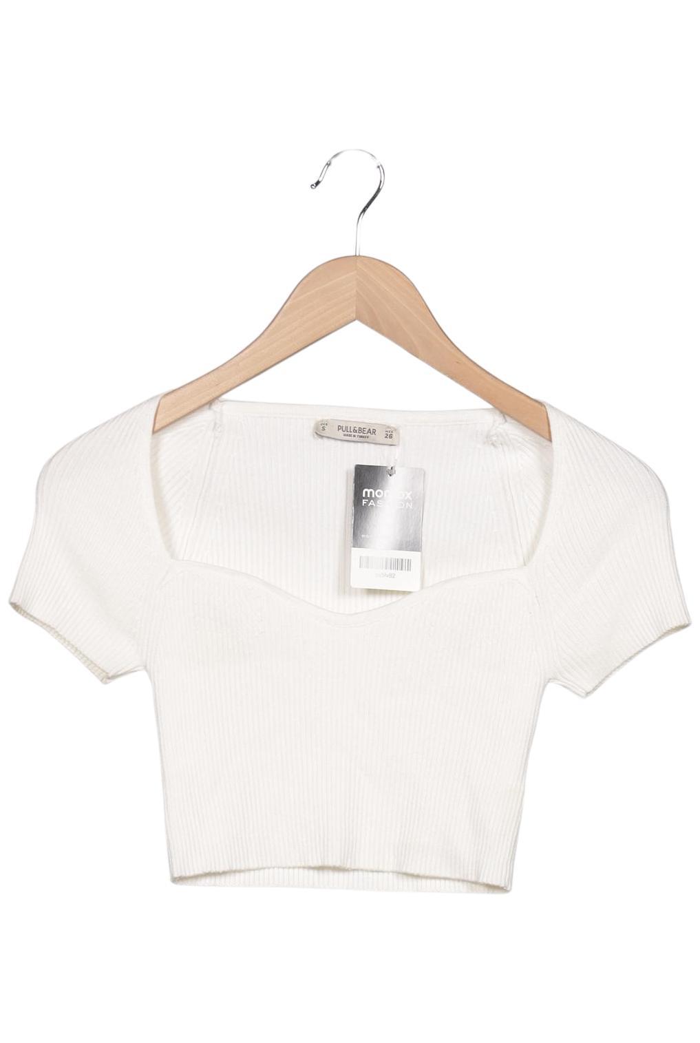 

Pull & Bear Damen T-Shirt, cremeweiß, Gr. 36