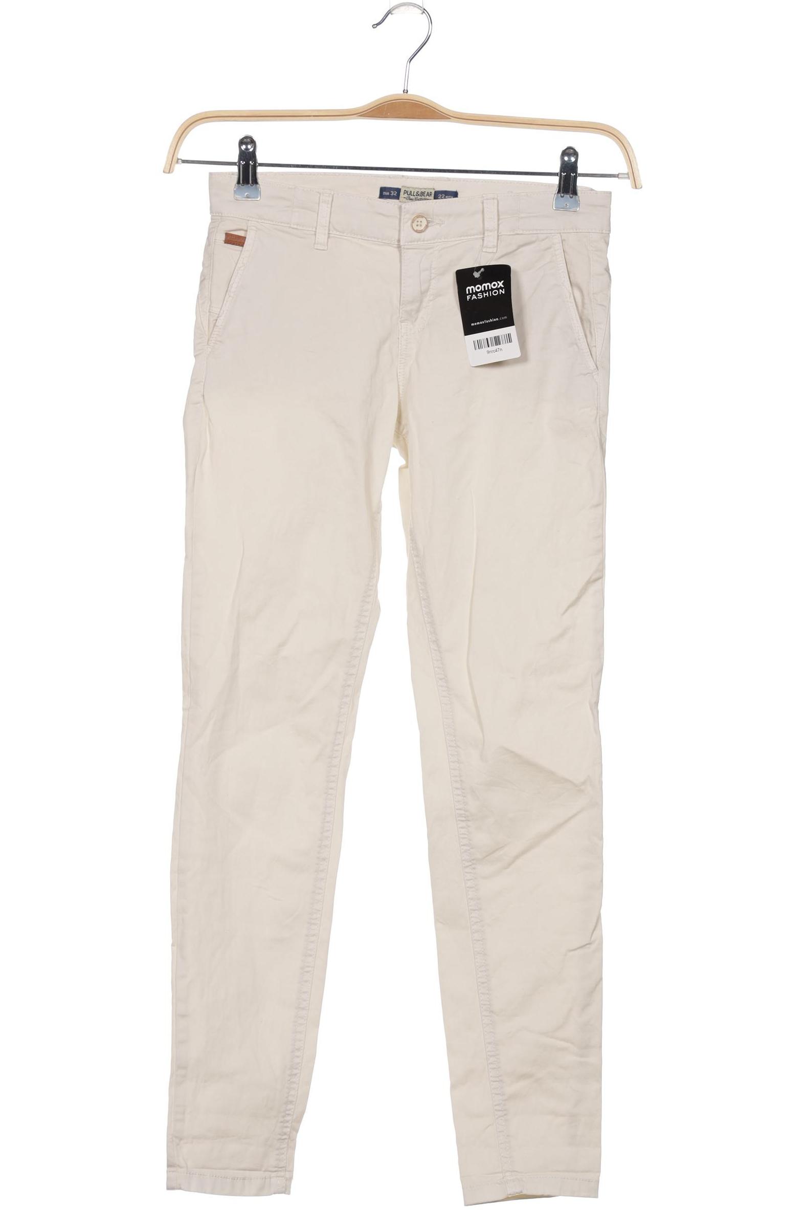 

Pull & Bear Damen Stoffhose, cremeweiß, Gr. 32